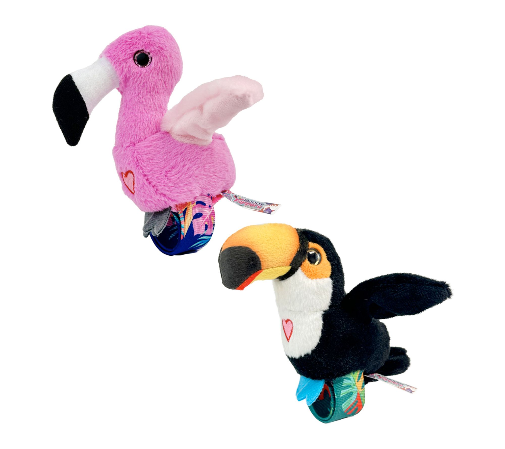 Happy Yappers Birds 2 pack Toucan and FlamingoSlap Bracelet