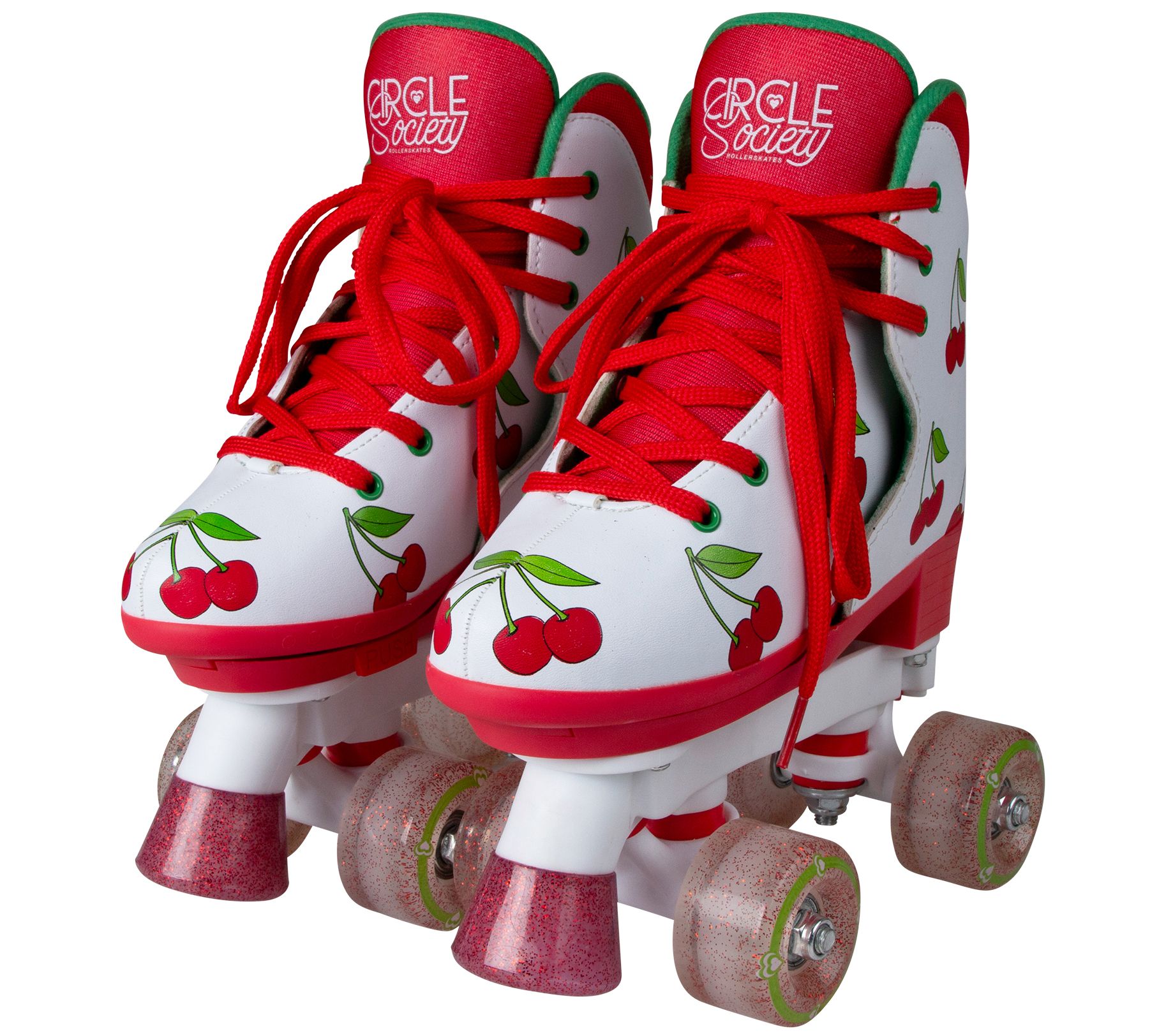 elektropositive Moralsk uddannelse Arbejdskraft Circle Society Cherry Craze Adjustable Roller Skates - QVC.com