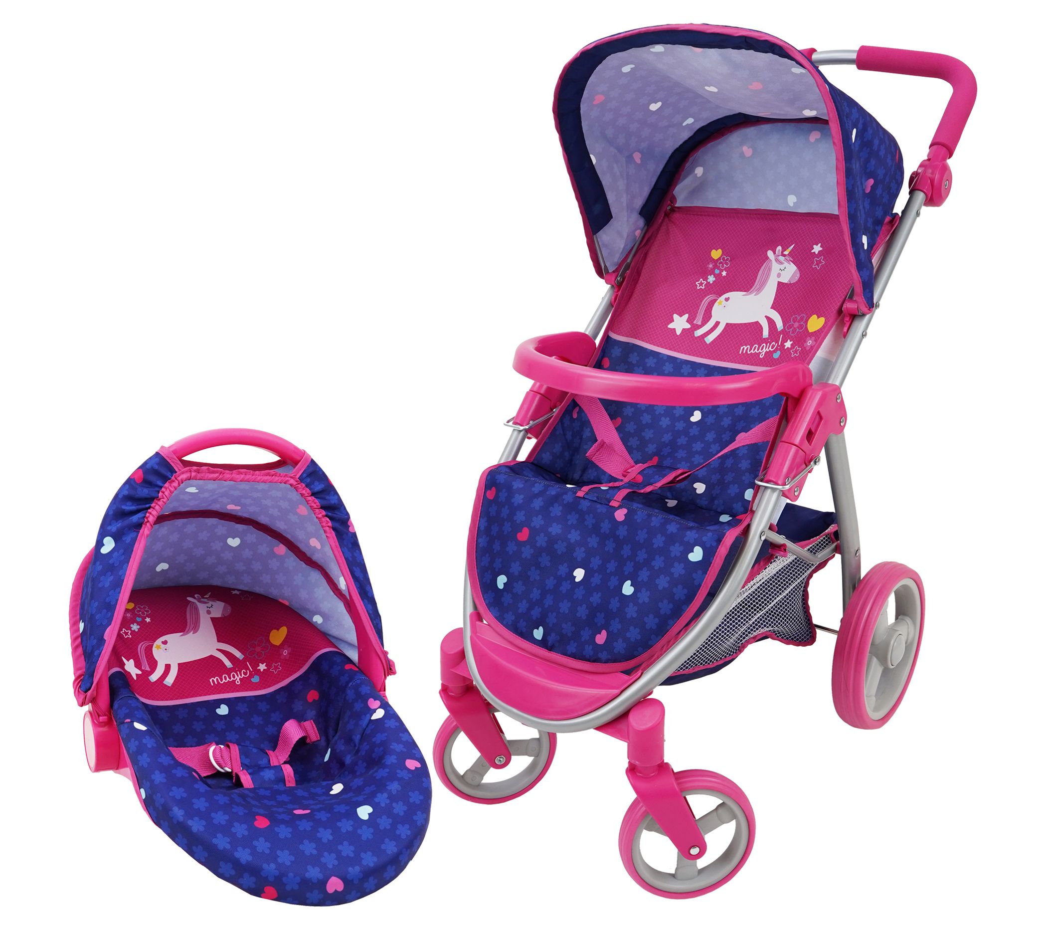 509 Crew Unicorn 2-in-1 Doll Travel System
