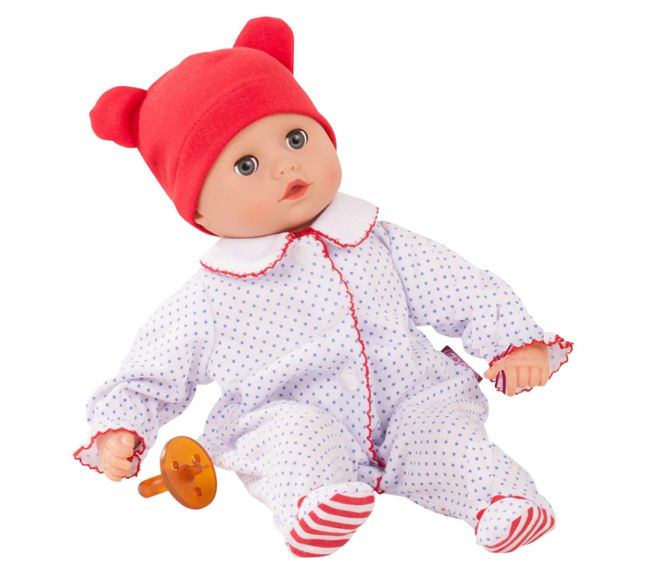 Gotz Boy Muffin 13" Doll in Red White & Blue Footed Pajamas