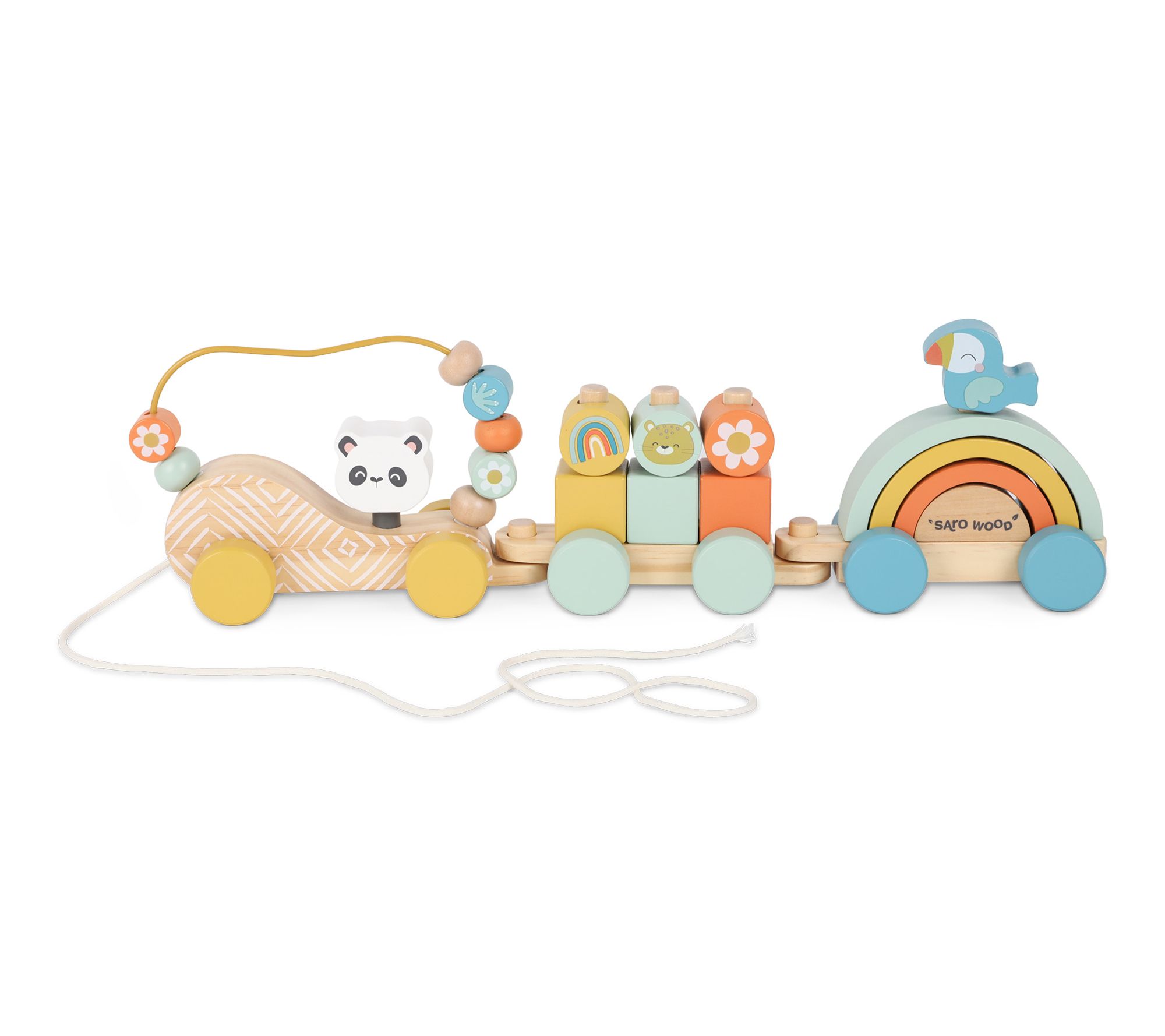 Saro Wooden Multi Activity Wild Party Train