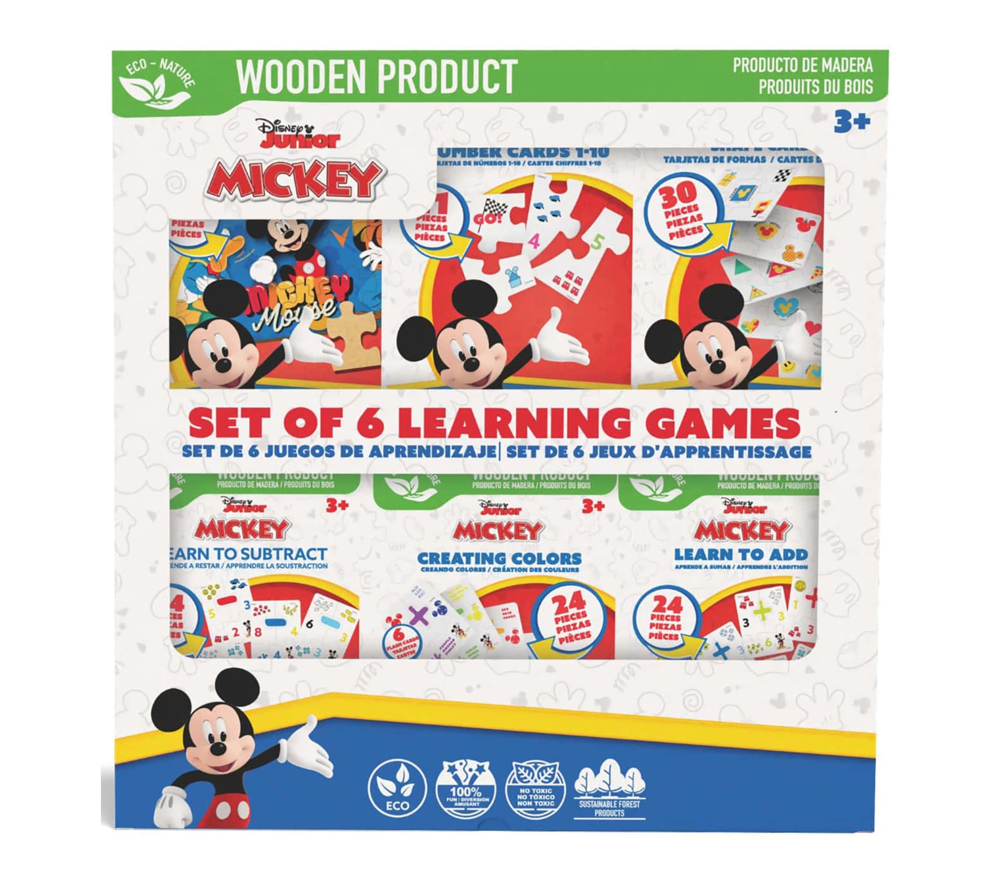 Disney Learning Games  Set Of 6 Wooden Puzzles&