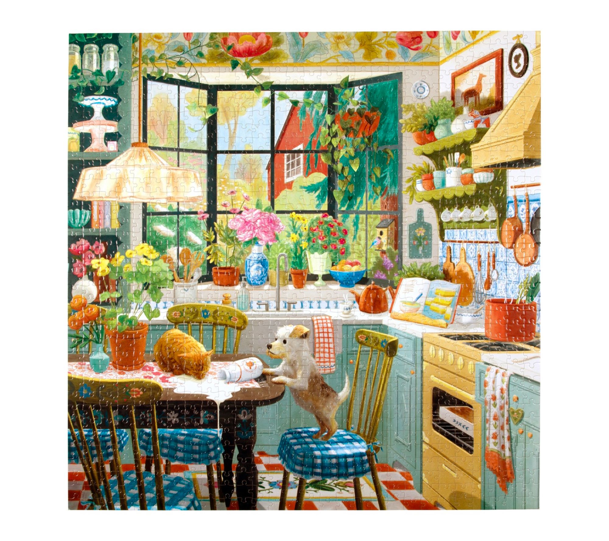 eeBoo Piece & Love Springtime Kitchen 1000 Piece Puzzle