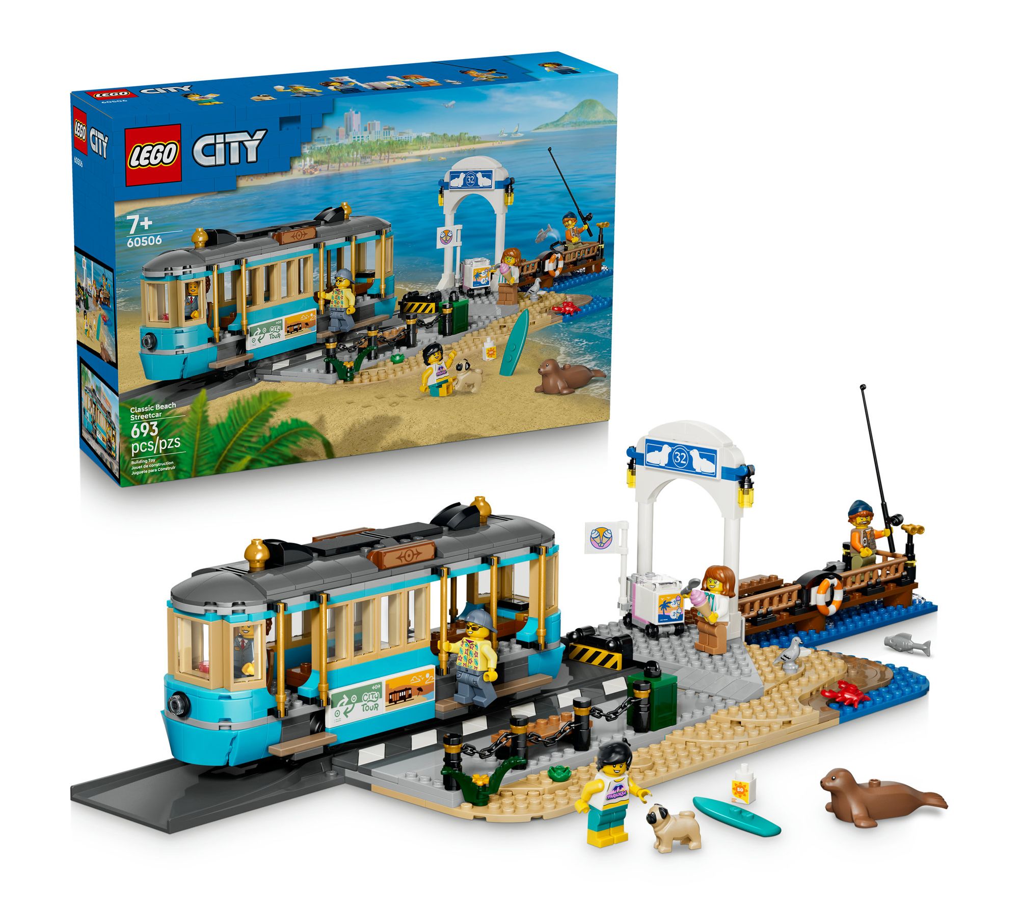 LEGO City Classic Beach Streetcar 60506 693 Pieces - QVC.com