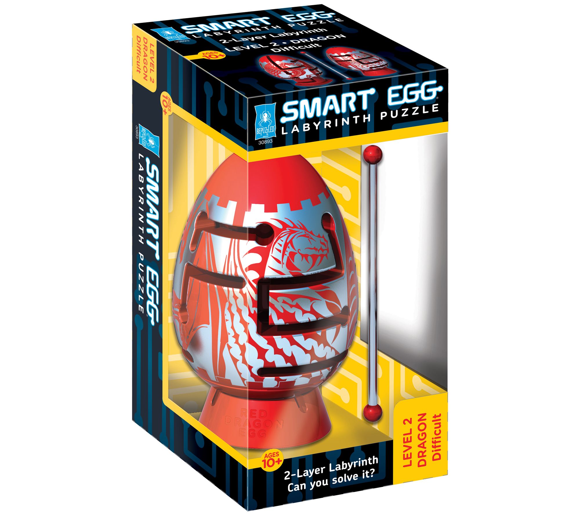 BePuzzled Smart Egg Two-Layer Labyrinth Puzzle- Red Dragon