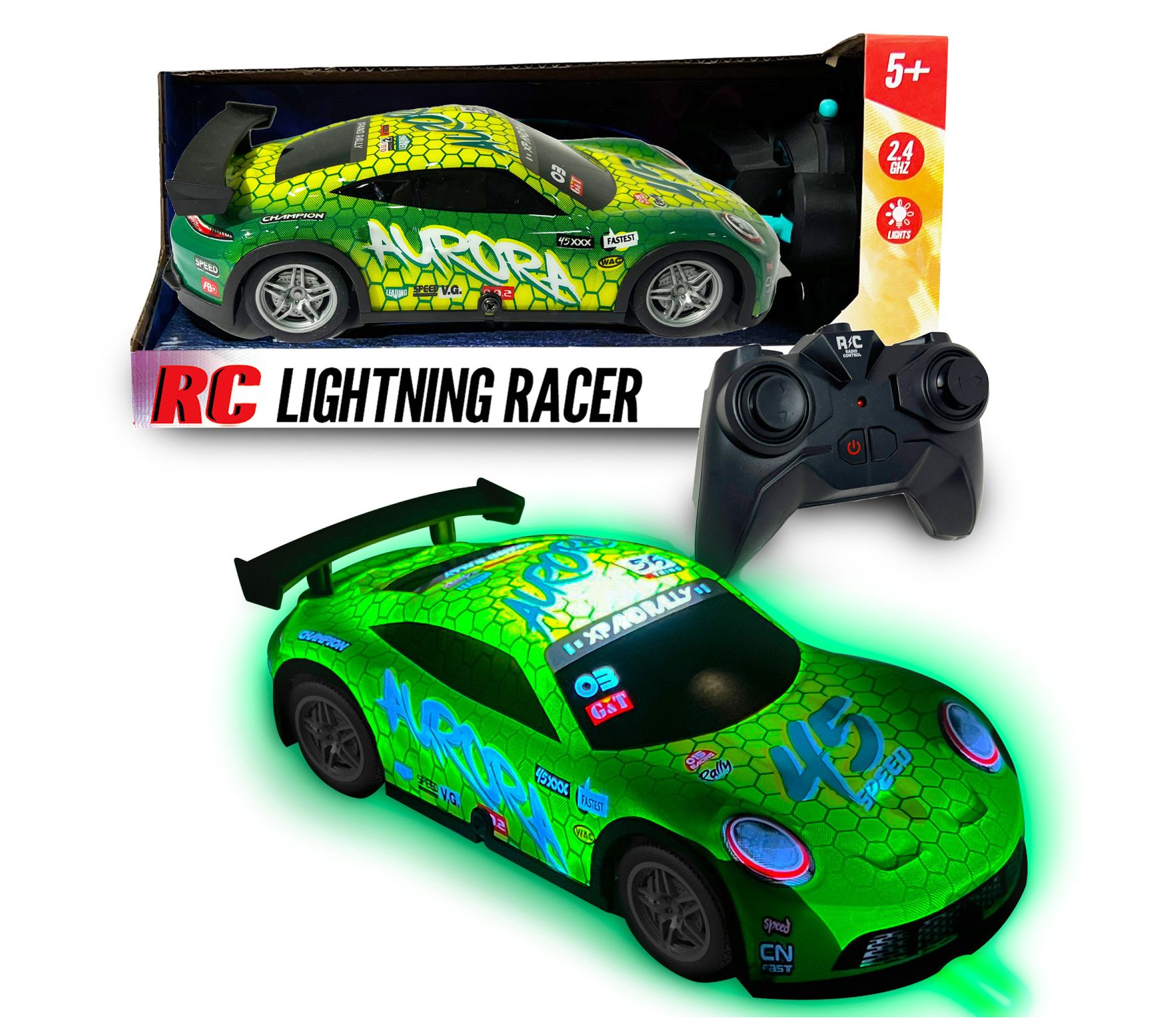 Thin Air Hyper Drive RC Lightning Racer Light-Up Car