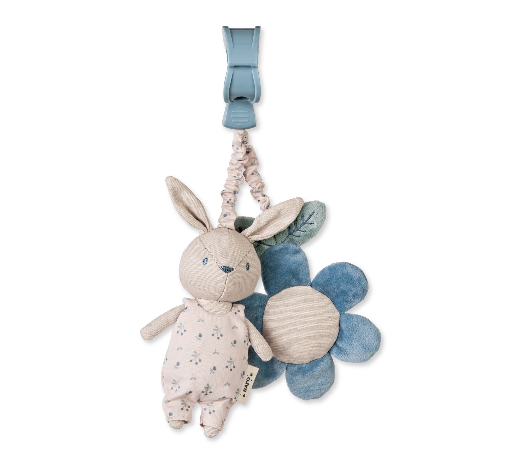 Saro Cotton Bunnies Pull Down Rattle