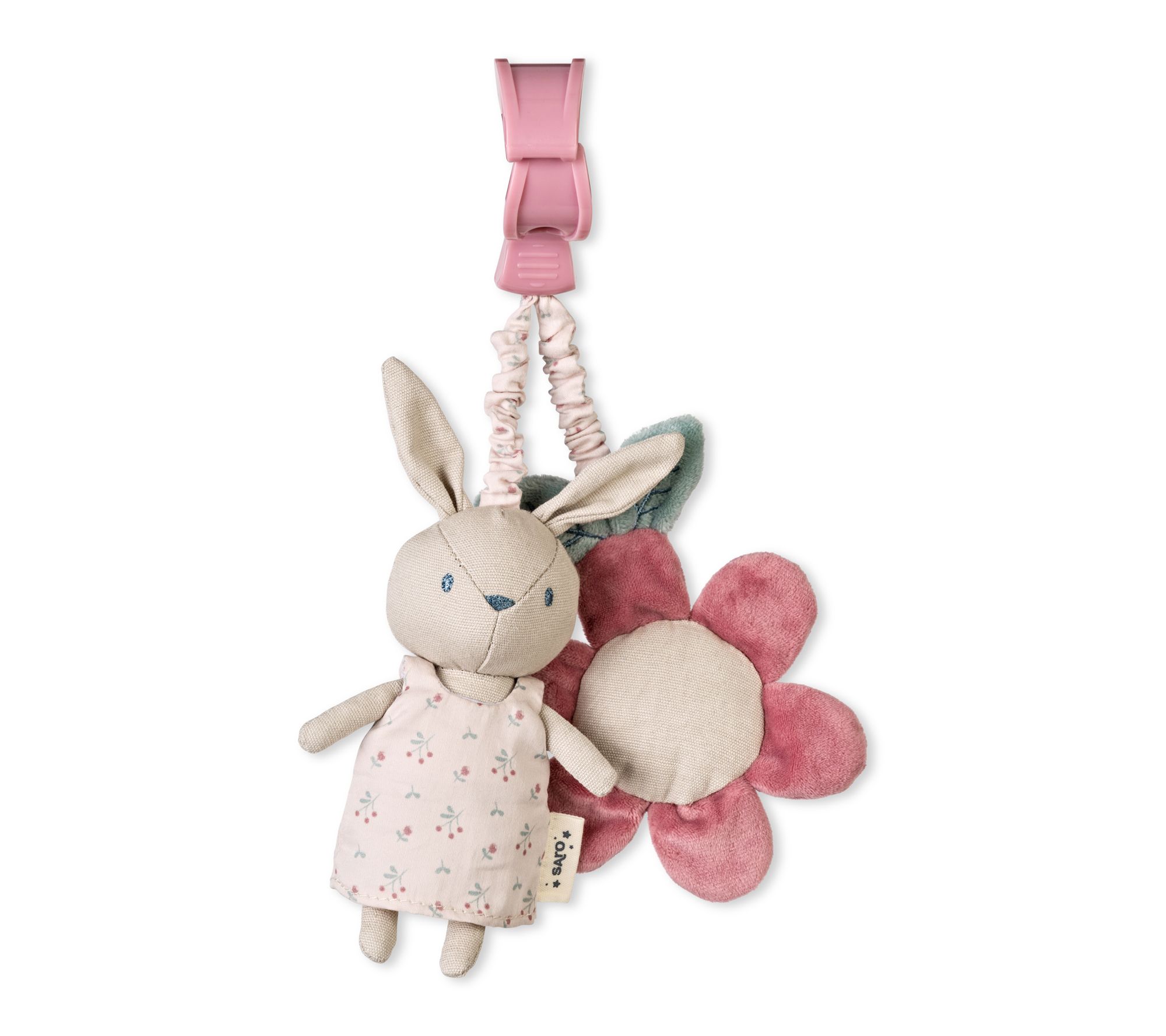 Saro Cotton Bunnies Pull Down Rattle