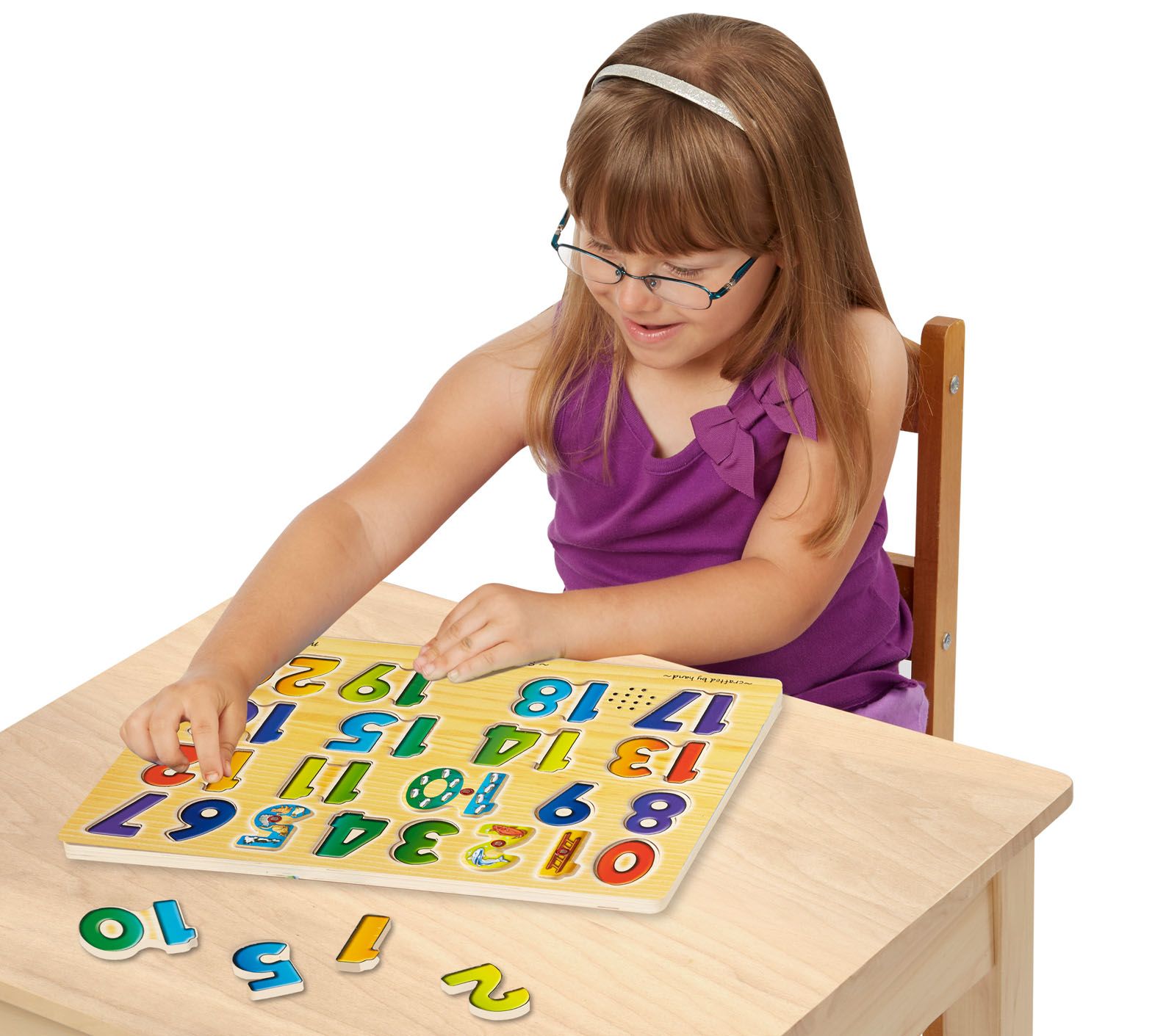 Melissa & Doug Numbers Sound Toy Puzzle Multicolor for sale online