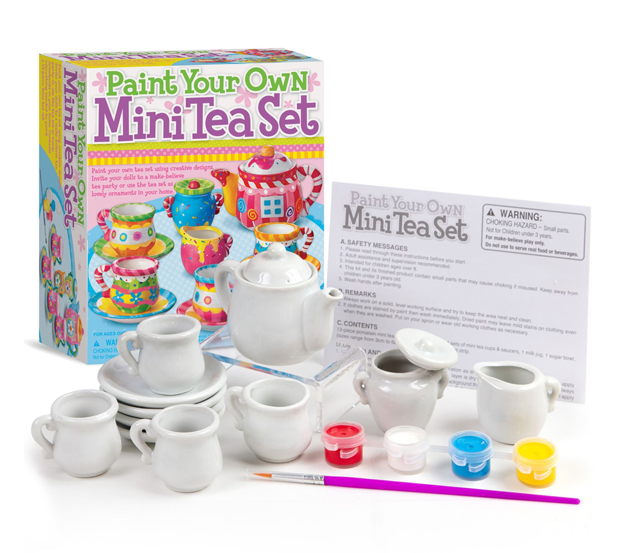 4M KidzMaker: Paint Your Own Mini Tea Set
