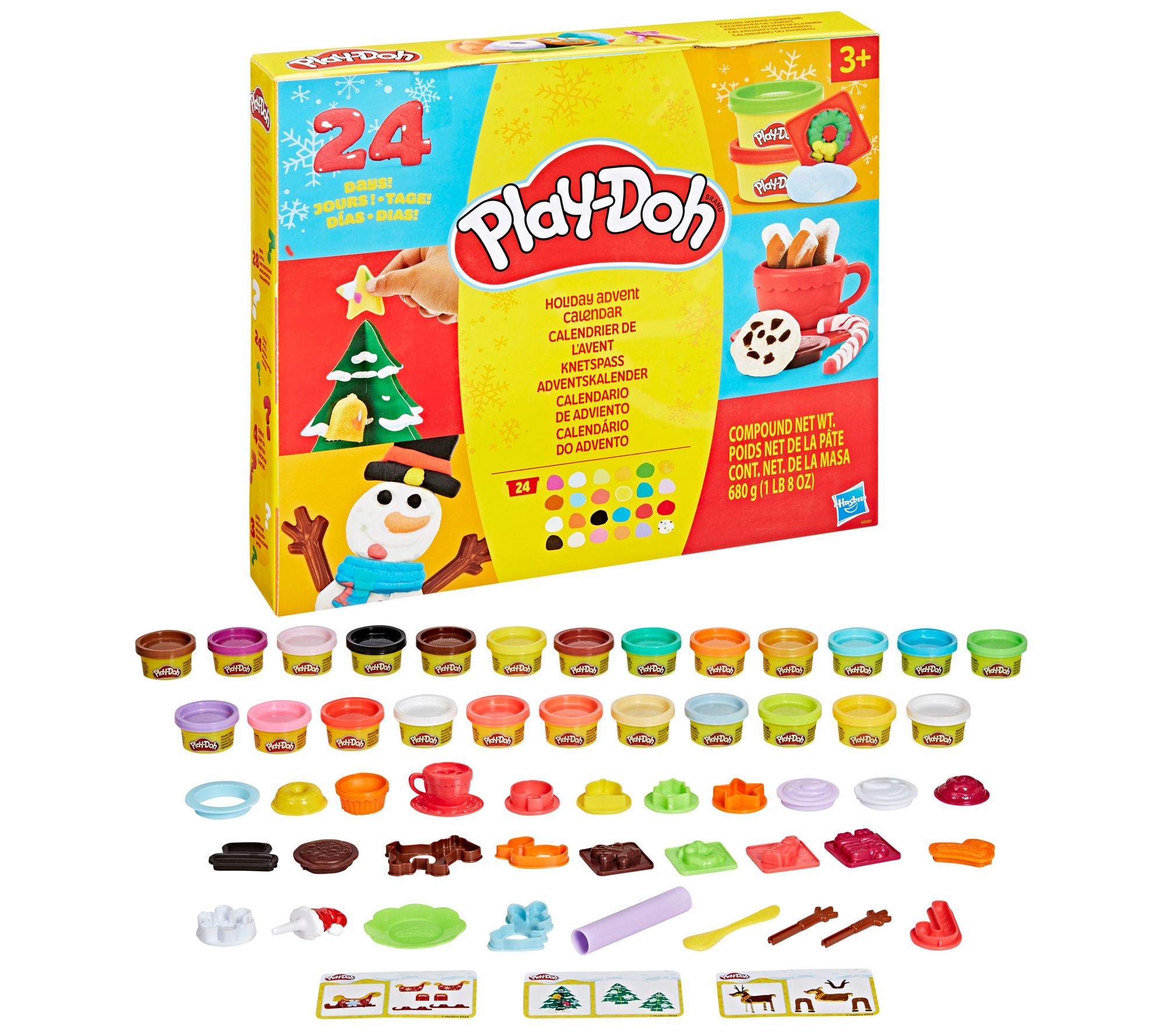 Hasbro Play-Doh Holiday Advent Calendar, 24 Days of Toys