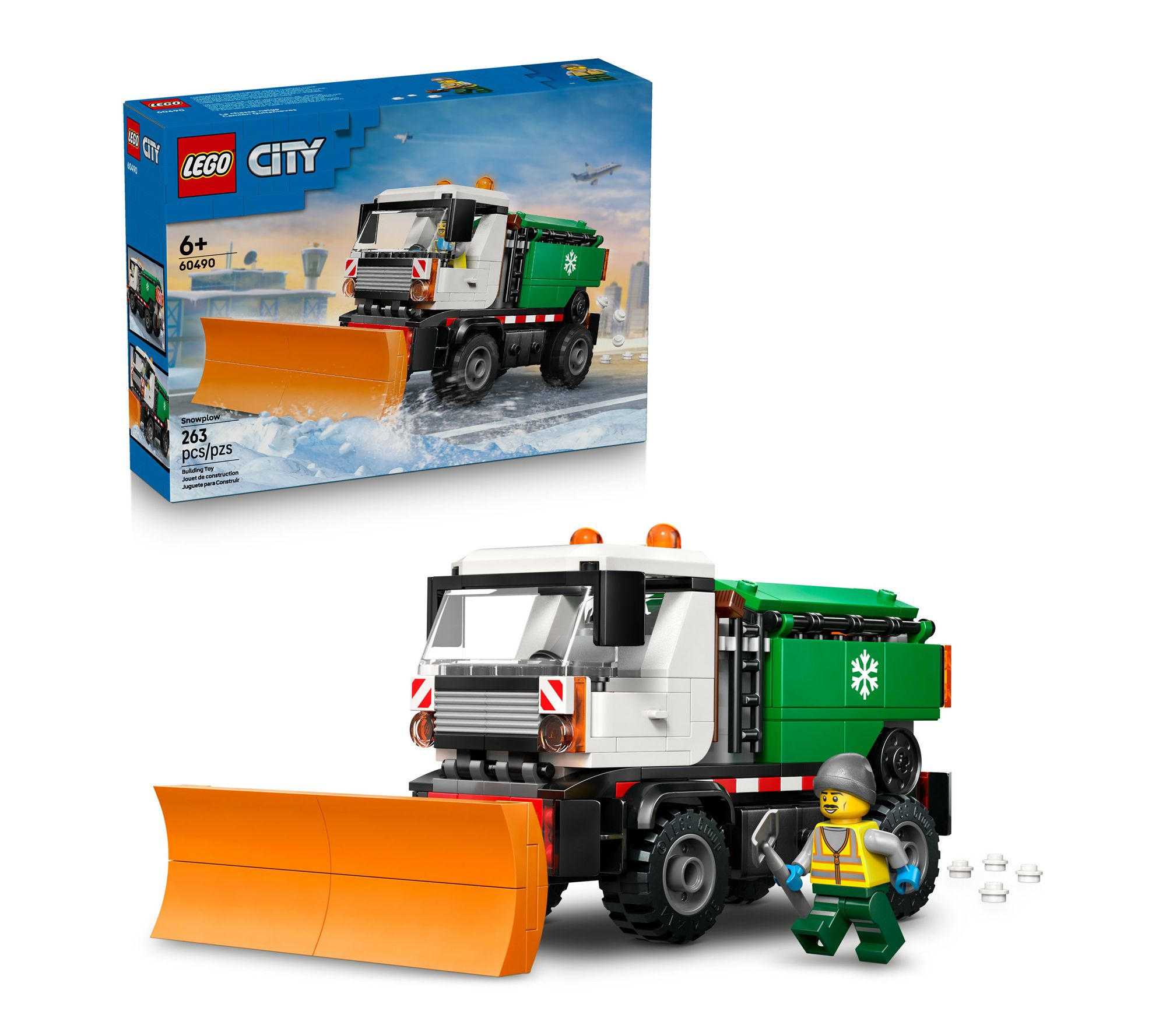  LEGO City Snowplow Truck Toy Vehicle with Minifigure 60490