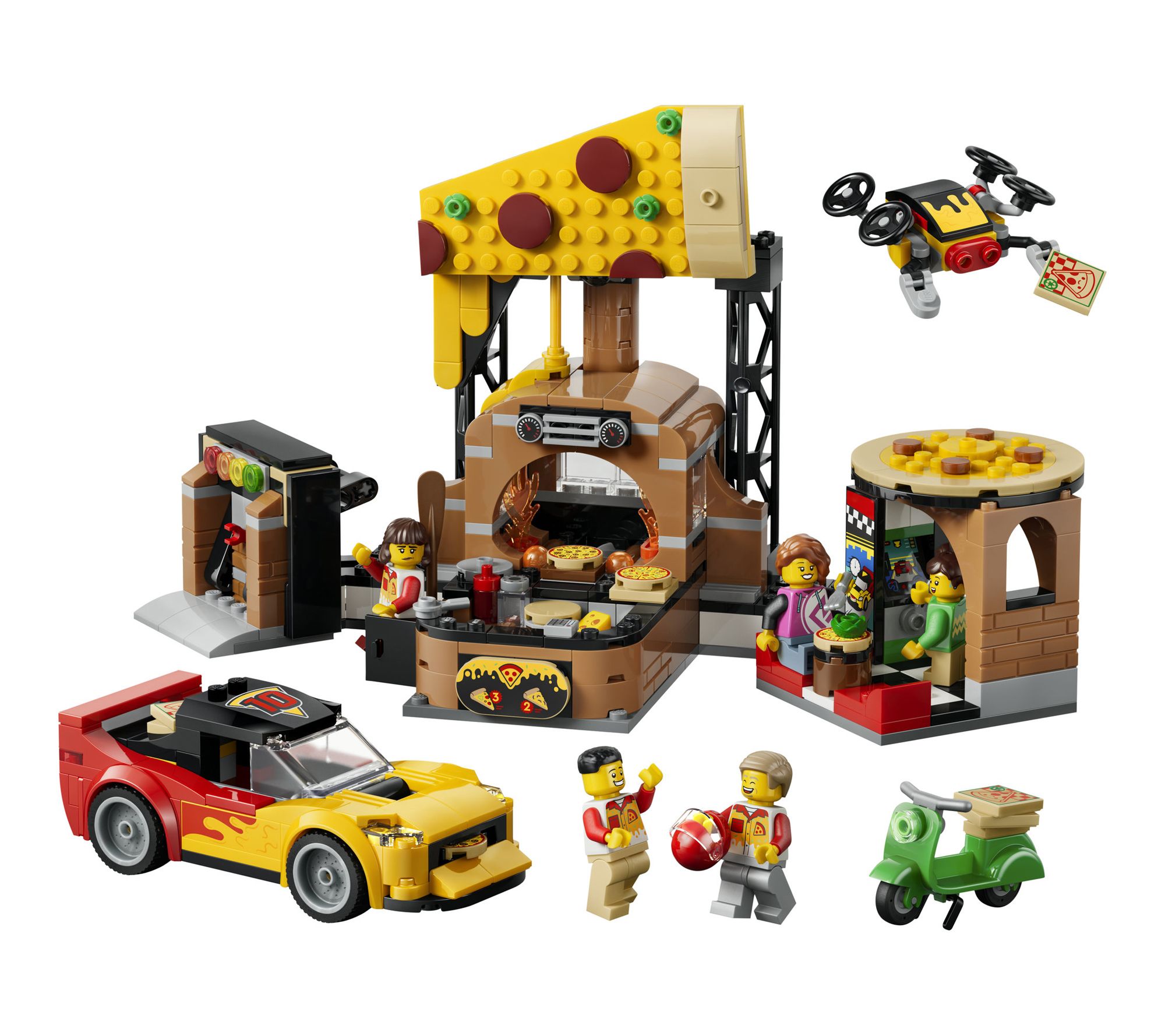 LEGO City Pizza Delivery Experience with Vehicles 60496 494 Pieces