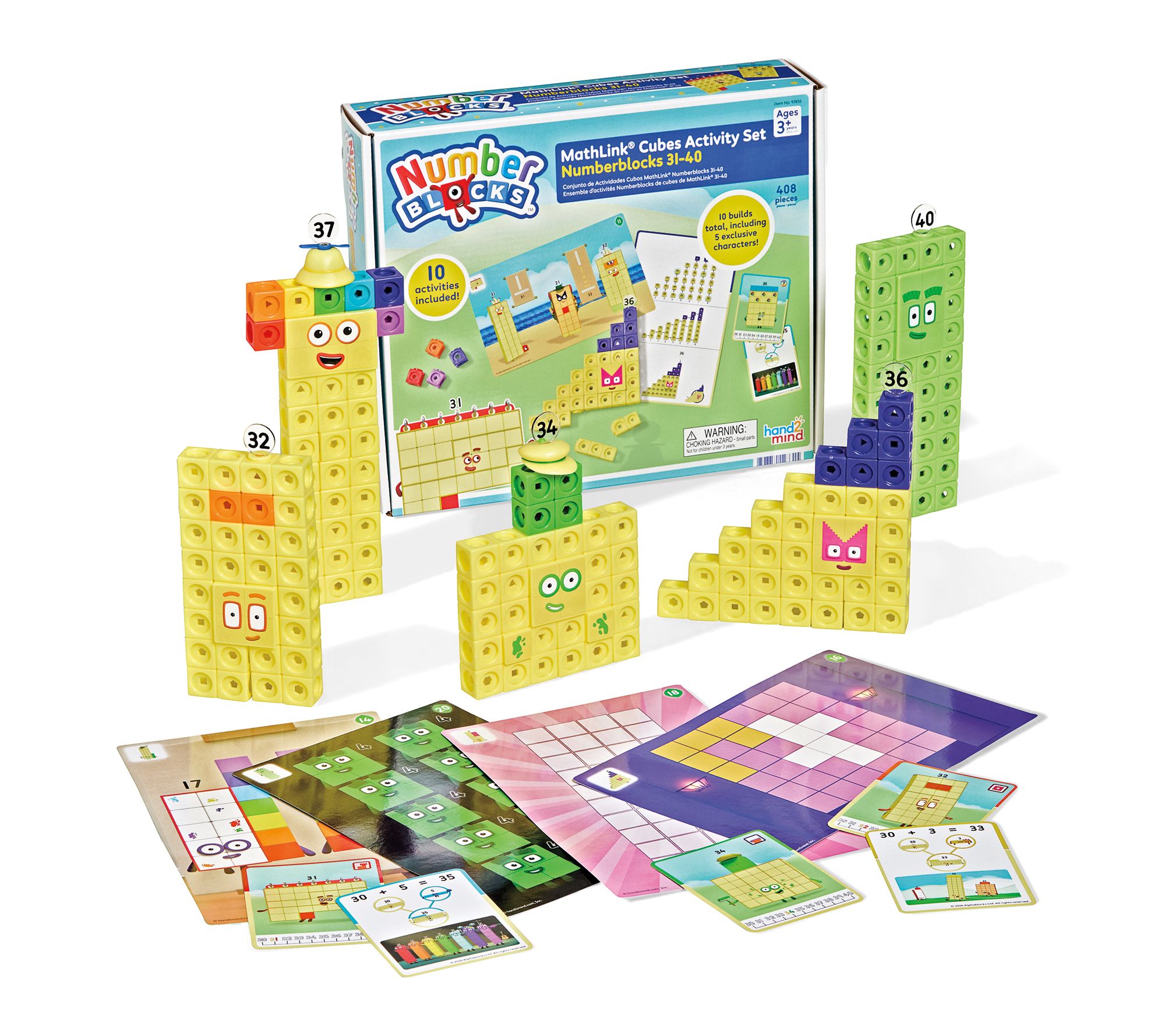 Hand2Mind Numberblocks MathLink Cubes Activity Set 31-40