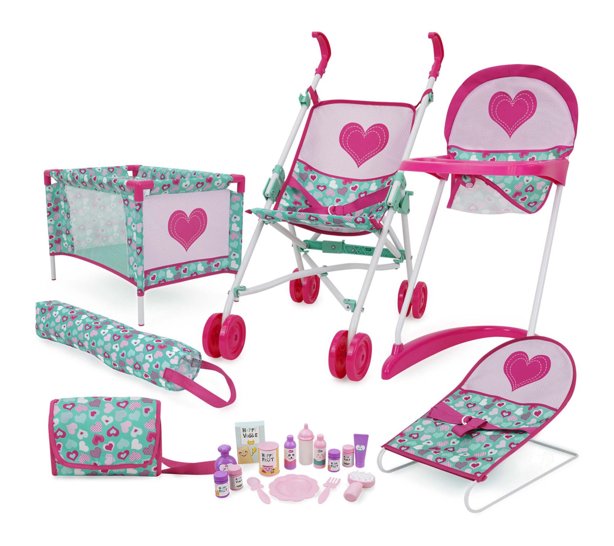 509 Crew Mint Heart - Bouncer Doll Play Set