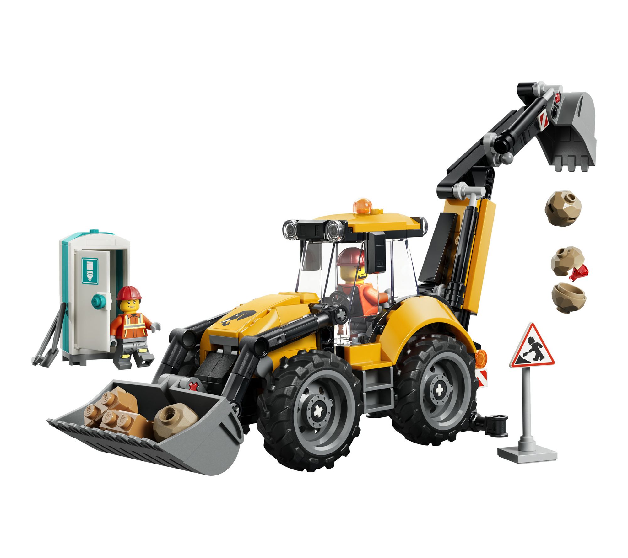 LEGO City Yellow Backhoe Loader 60480 301 Pieces