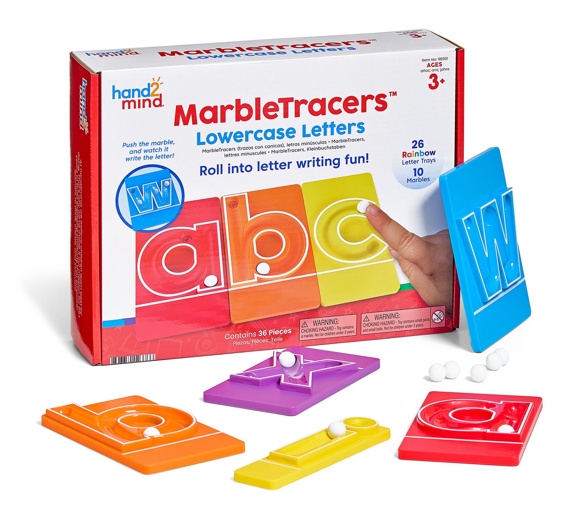 Hand2Mind Lowercase Letter Marble Trays