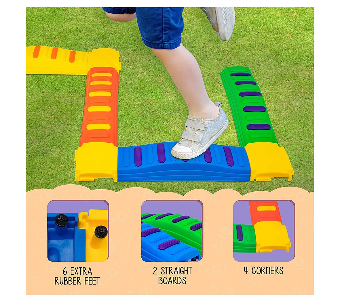 Sunny & Fun Balance Strips with 4 Straight and4 Corners - QVC.com