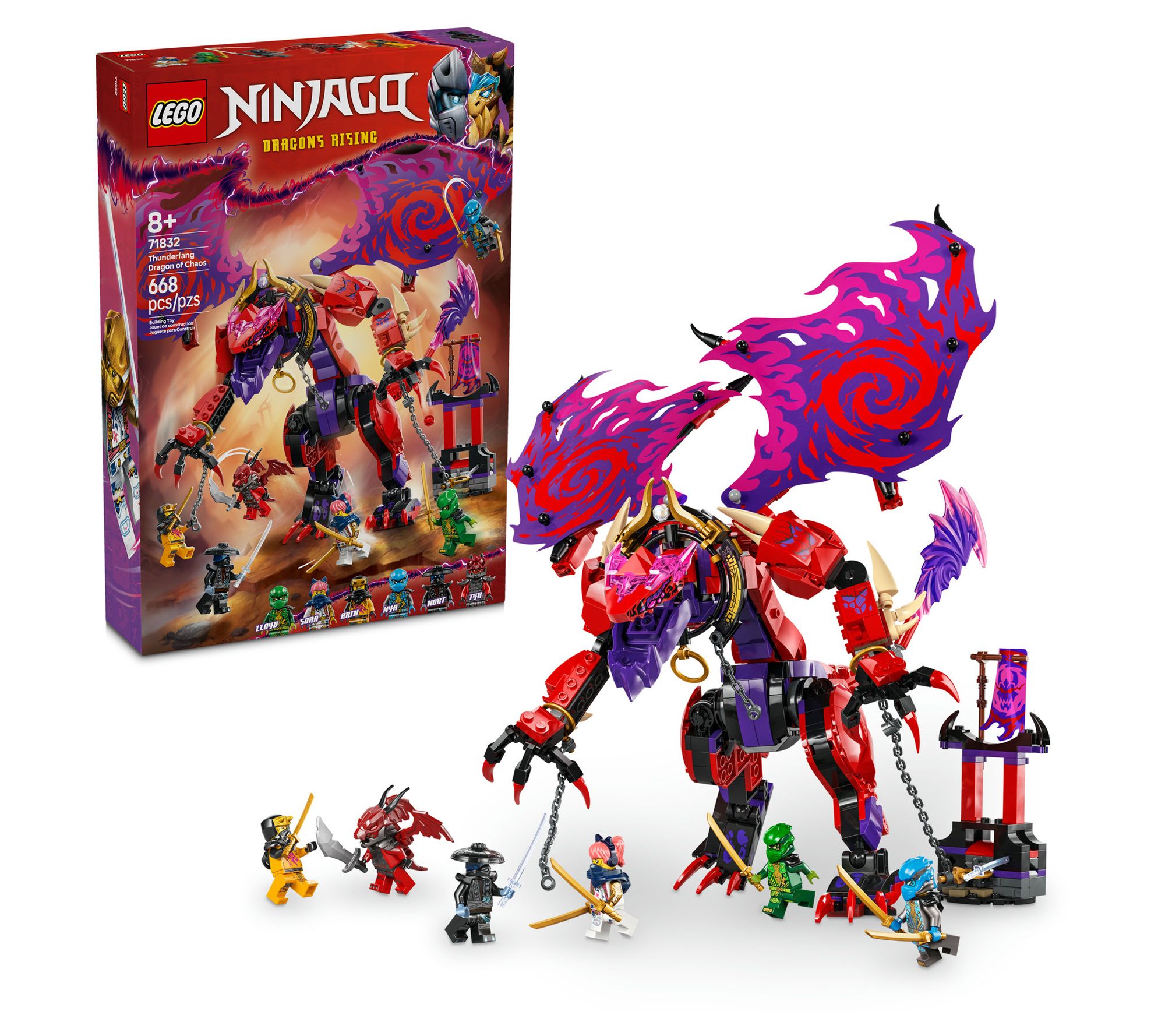 LEGO NINJAGO Thunderfang Dragon of Chaos NinjaToy Set 71832