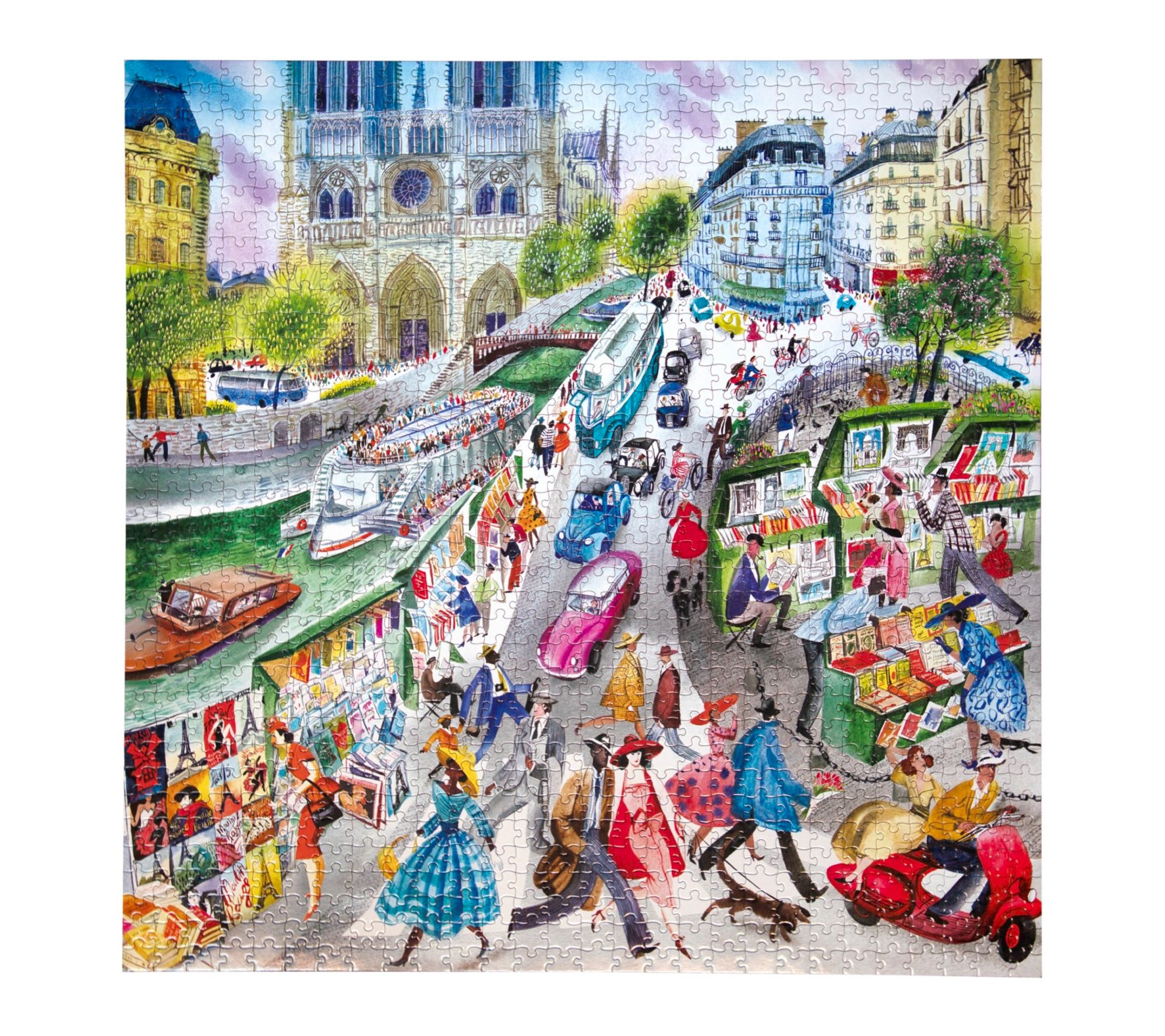 eeBoo Piece & Love Paris Bookseller 1000 piecePuzzle