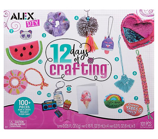 Alex DIY 12 Days of Crafting Kit with 101 Pieces