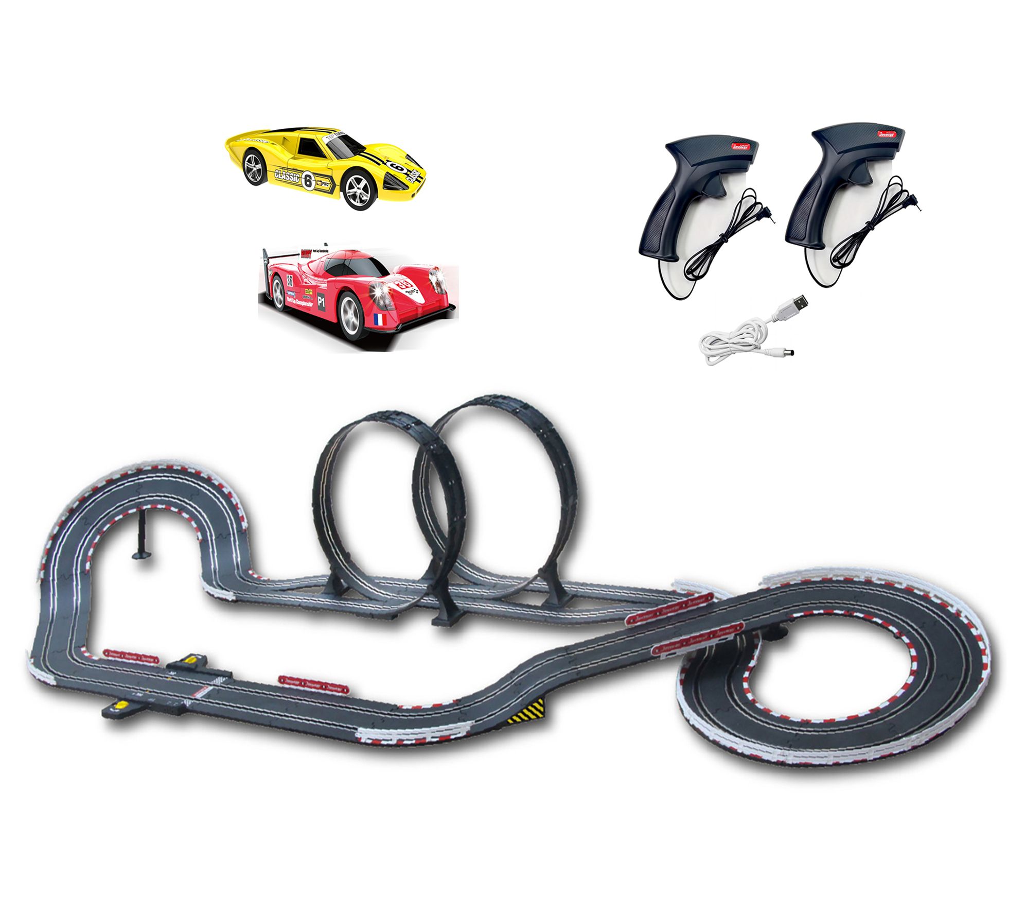 Joysway SuperFun 302 Power Slot Car Racing Set - QVC.com