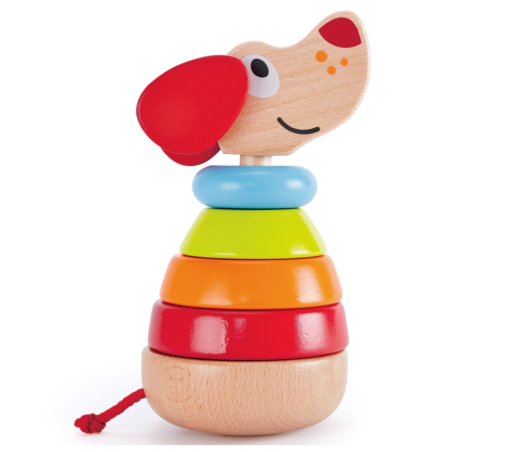 Hape Pepe Sound Stacker 6pc Wooden Puppy Toy - QVC.com