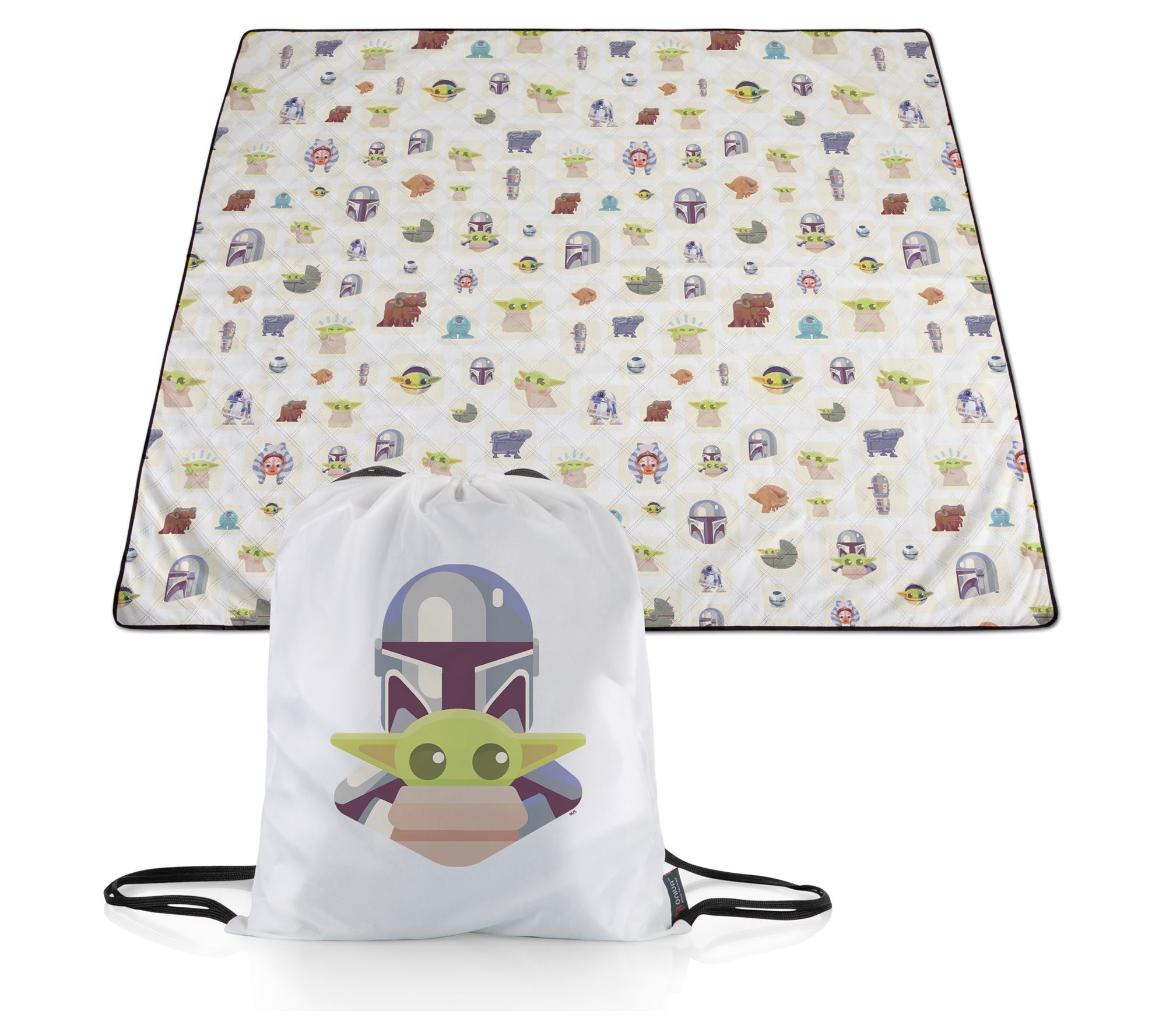 Mandalorian Grogu Star Wars Impresa Outdoor Picnic Blanket