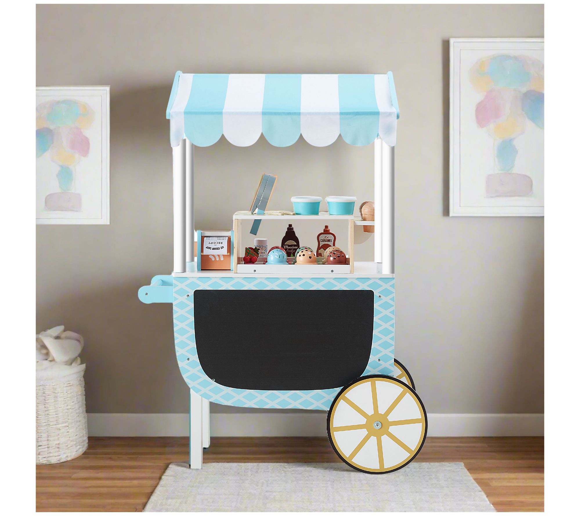 Teamson Kids My Little Helper Ice Cream Cart