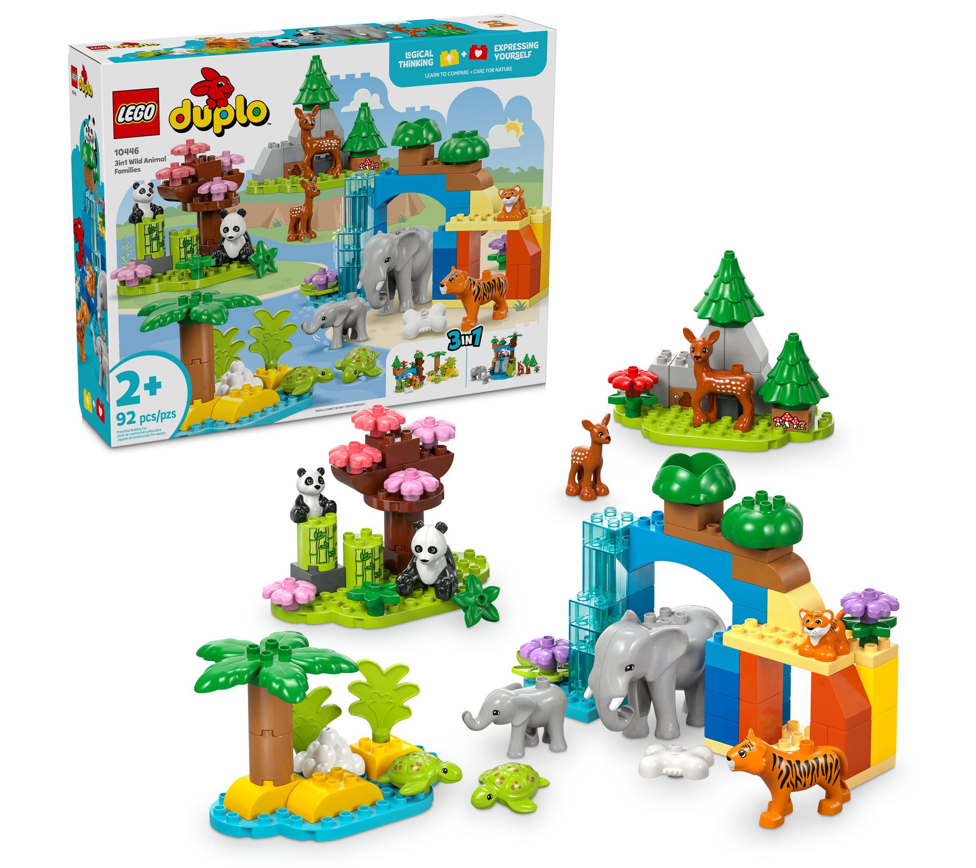 LEGO DUPLO Town 3-in-1 Wild Animal Families Set10446