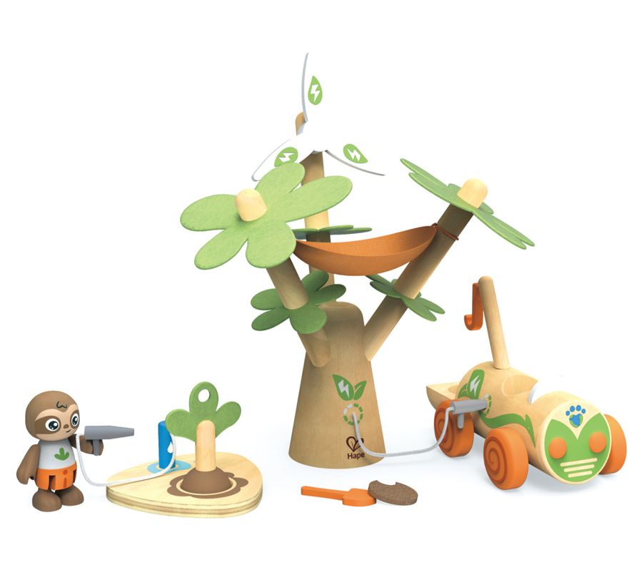 Hape Green Planet Explorers Tree Planting E-CarToy Set
