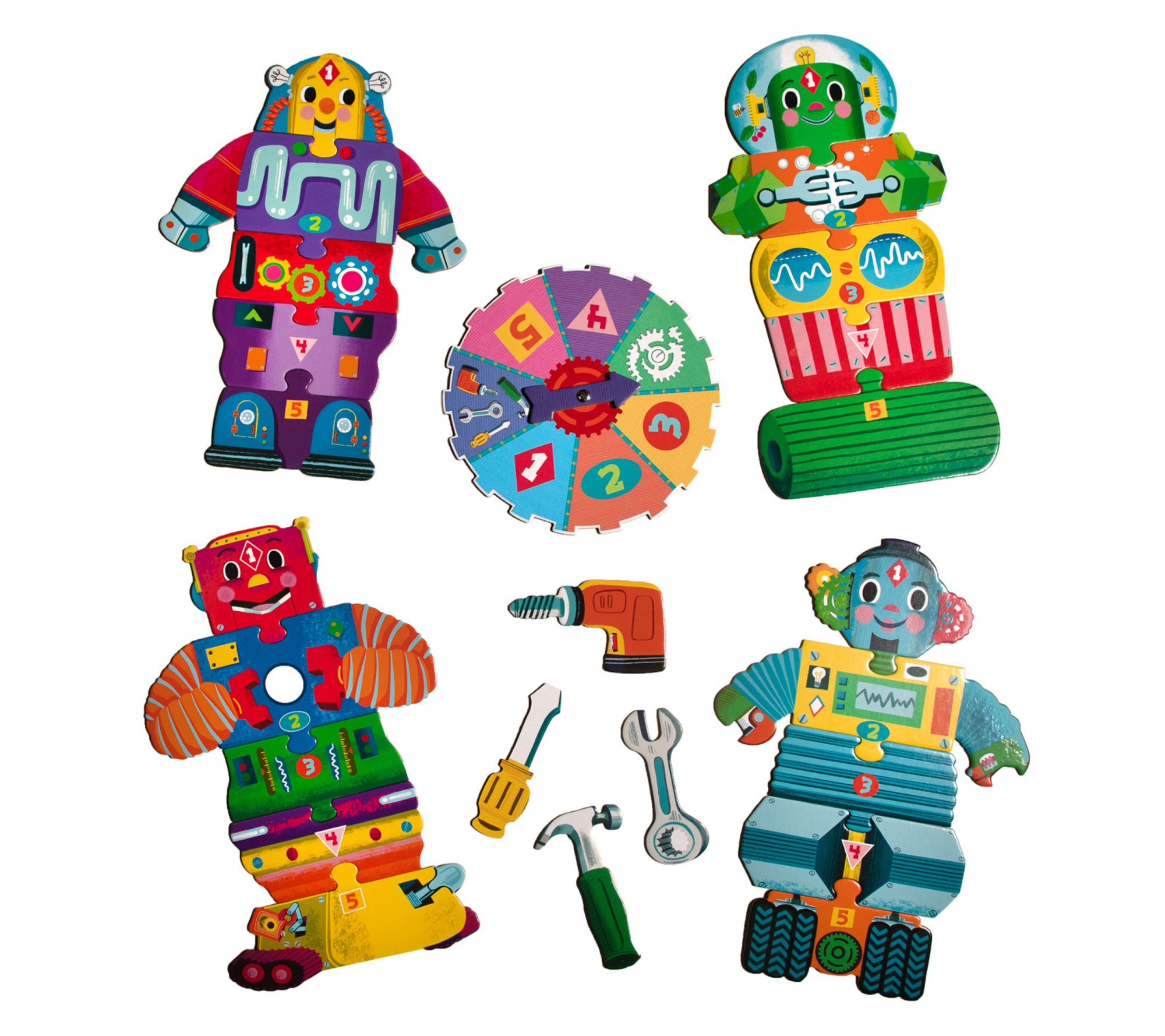 eeBoo Build a Robot Spinner Game