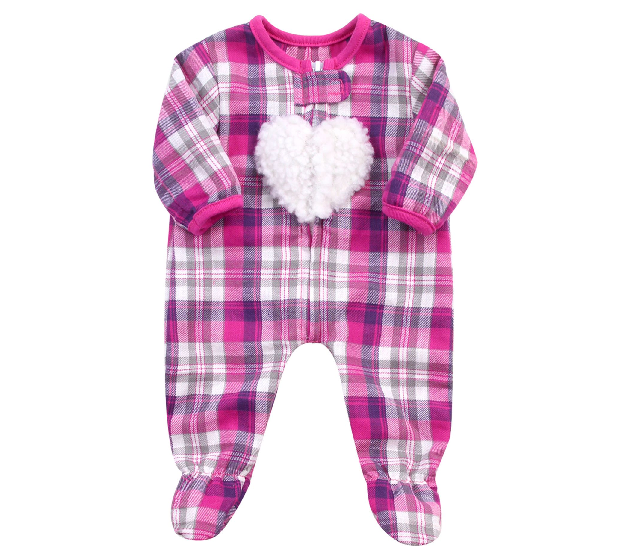 Sophia's 15" Doll Hot Pink Flannel Sleeper w/ Heart