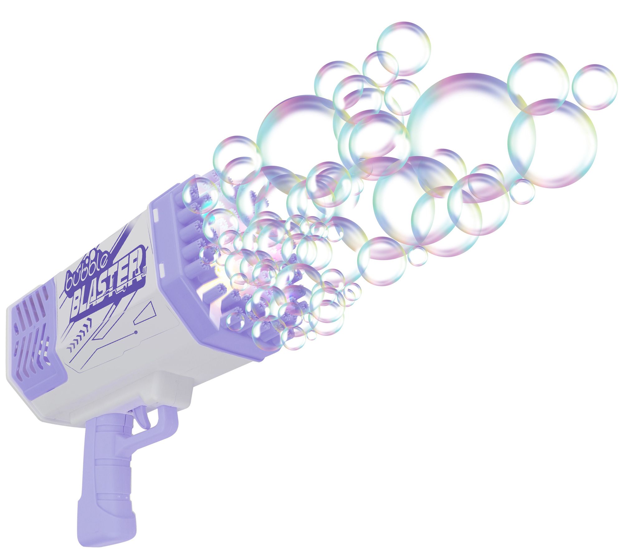 Bubble Machine Gun, Purple Bubble Gun with Lights/Bubble Solution, 69 Holes  Bubbles Machine for Adults Kids, Summer Toy Gift for Outdoor Indoor