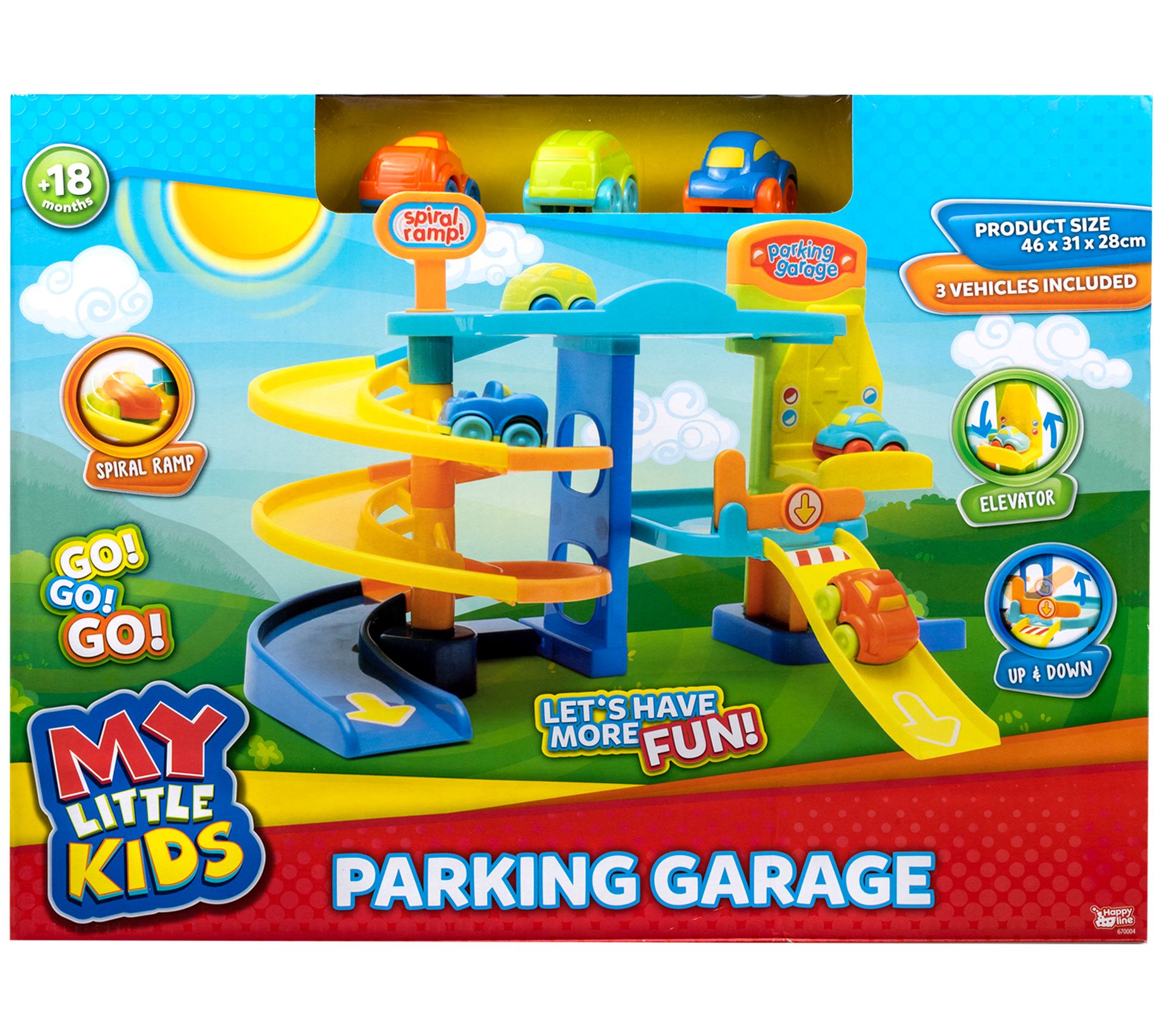Happy Line Parking Garage Playset