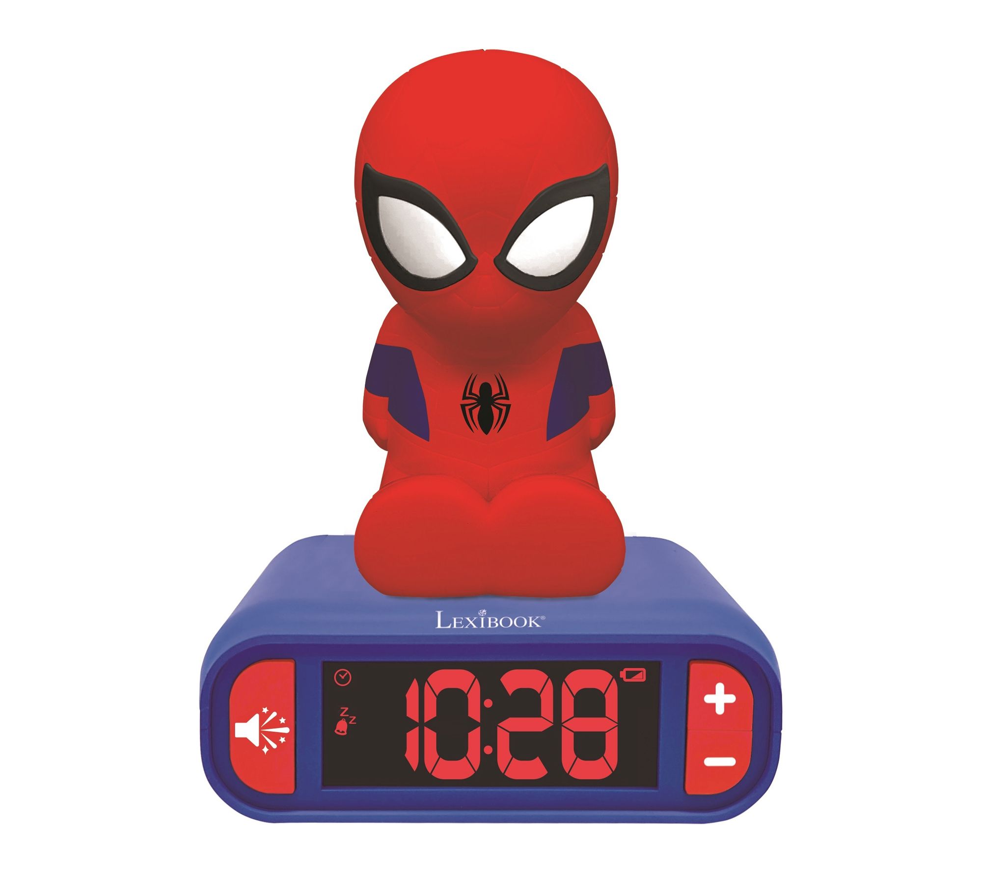 Lexibook SpiderMan 3D Alarm Clock with Night Li ght 3D & Sound