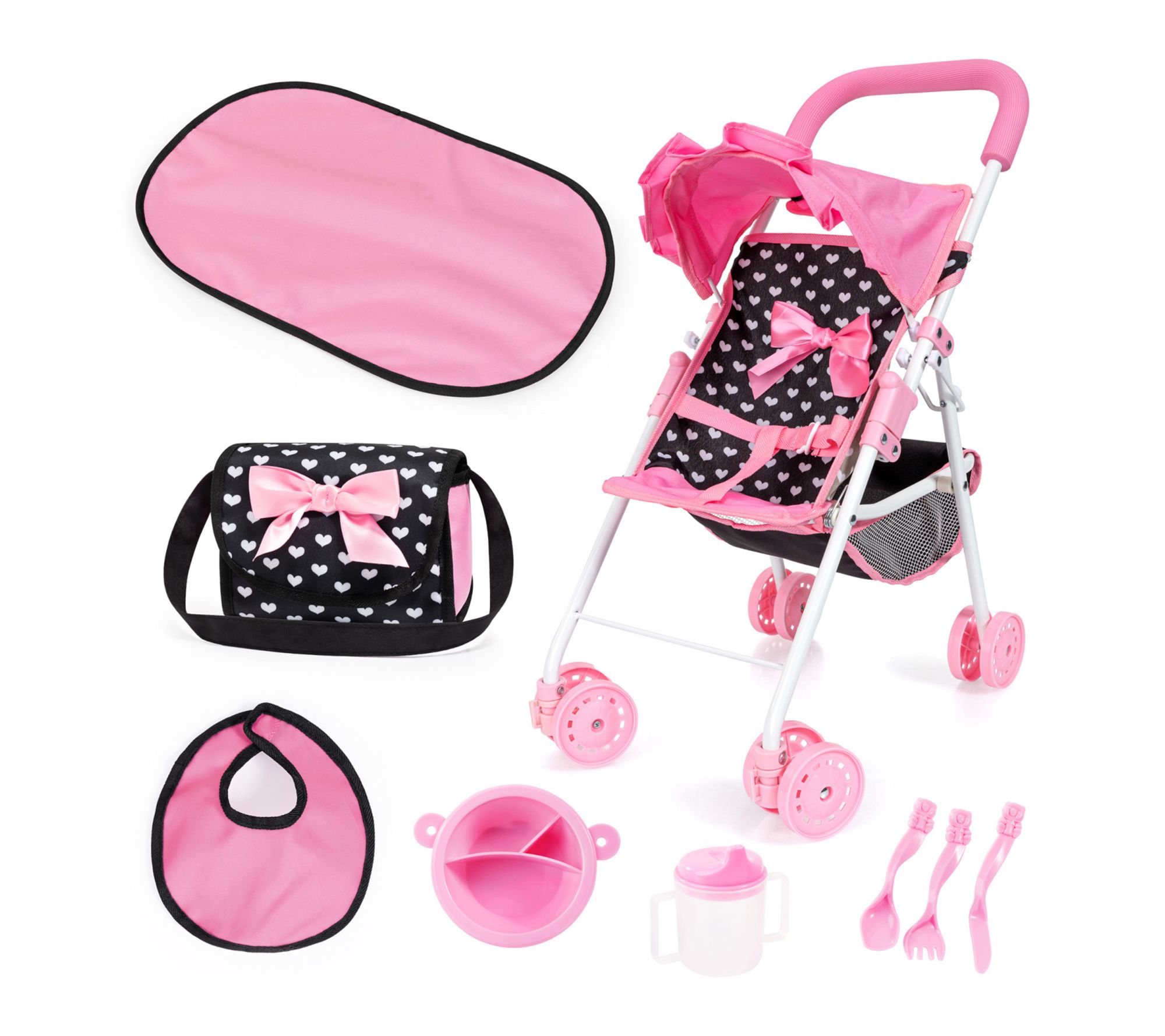 Bayer Buggy Doll Stroller Set with Matching Shoulder Bag