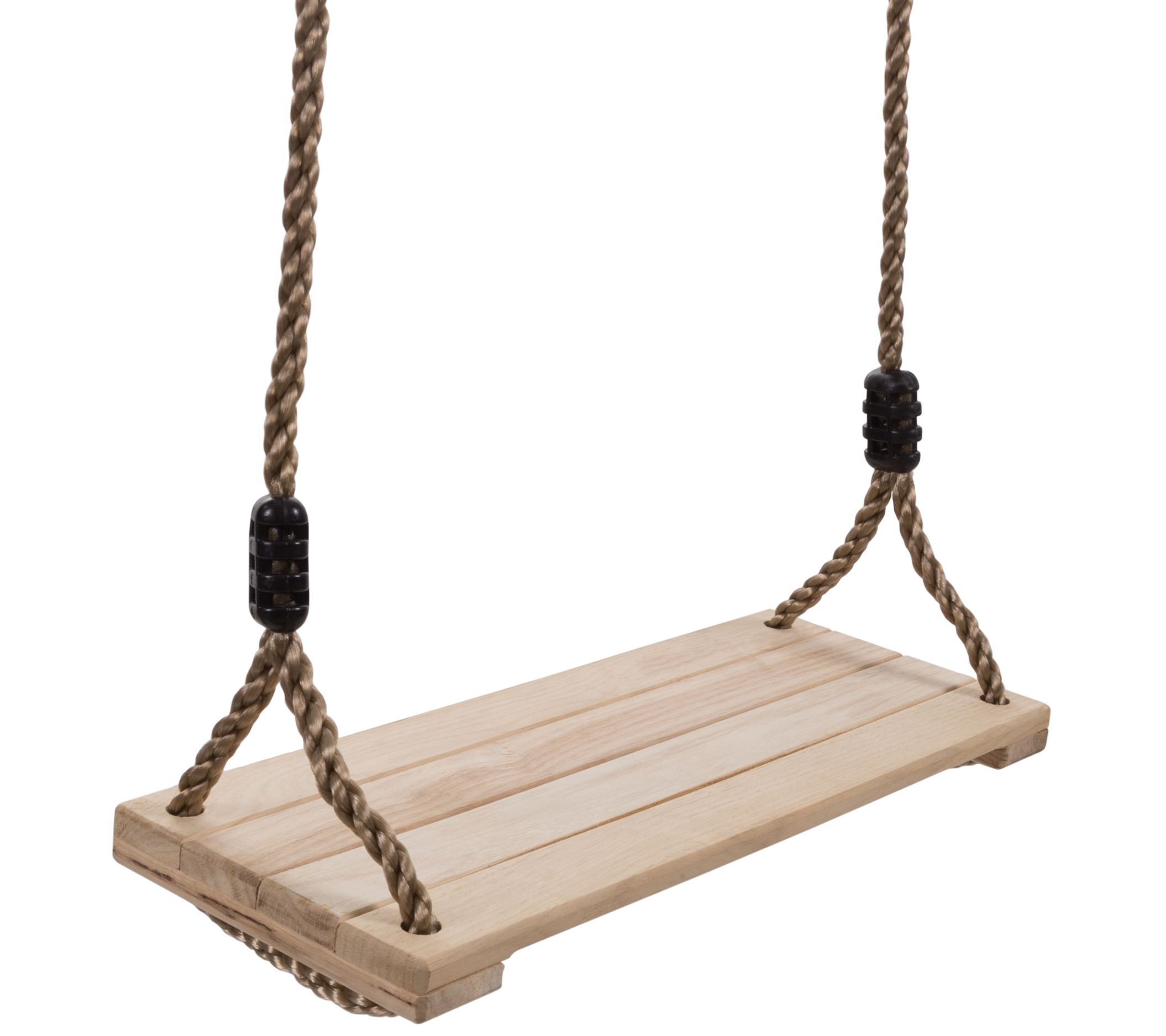 Hey! Play! Wooden Swing with Outdoor Flat BenchSeat