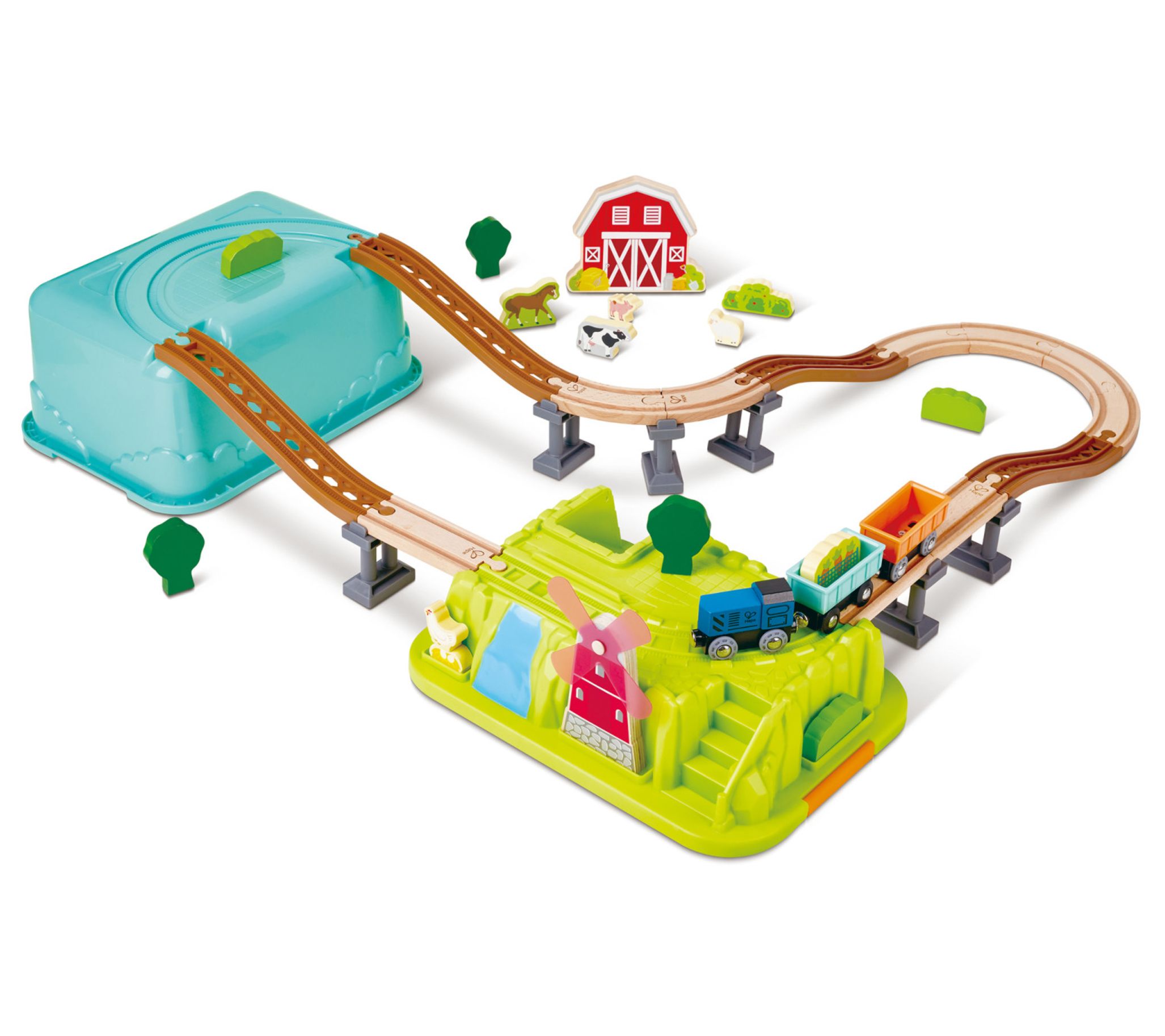 Hape Farmyard Train Bucket Toy Set
