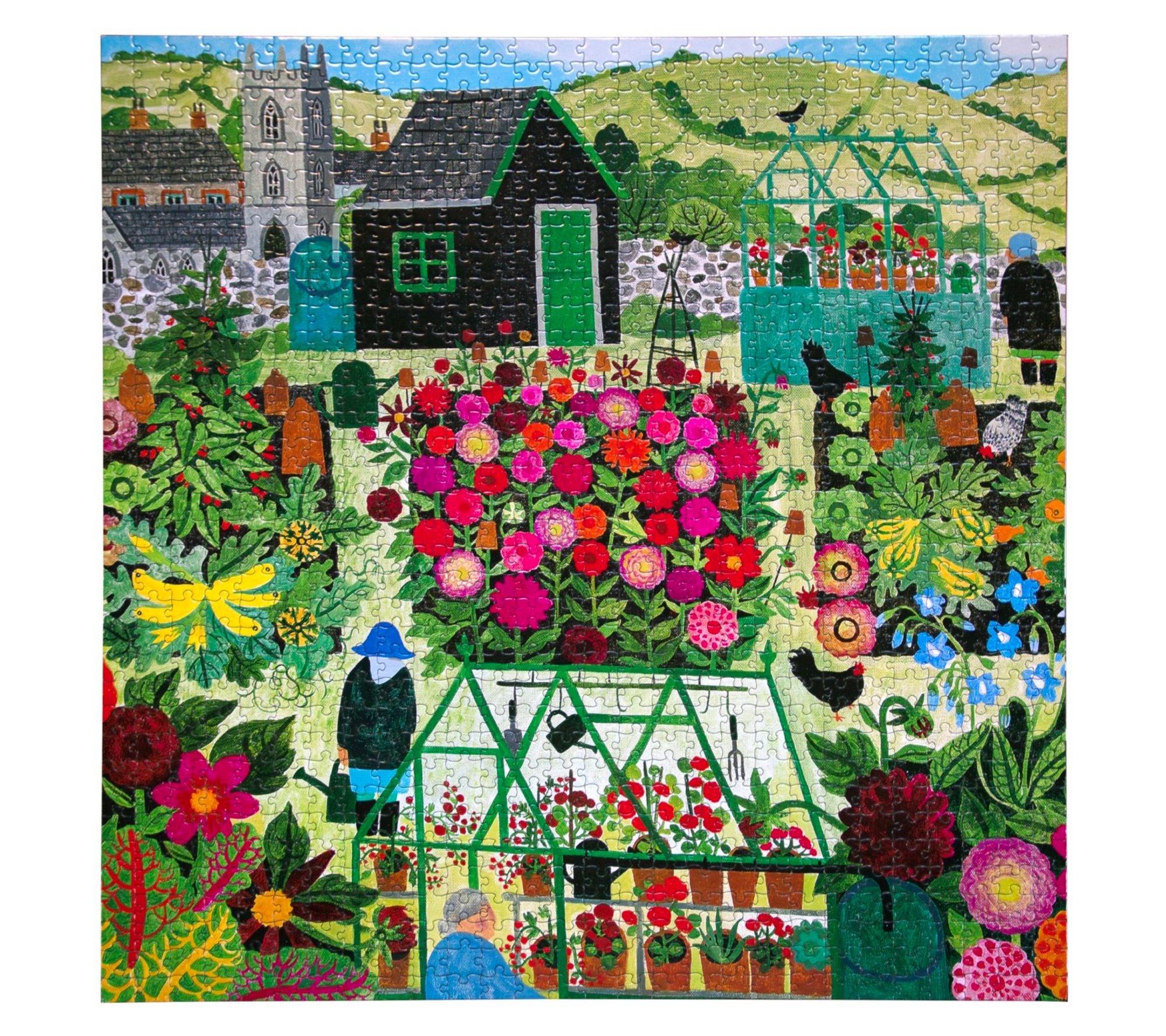 eeBoo Piece & Love: Garden Harvest - 1000pc Square Puzzle
