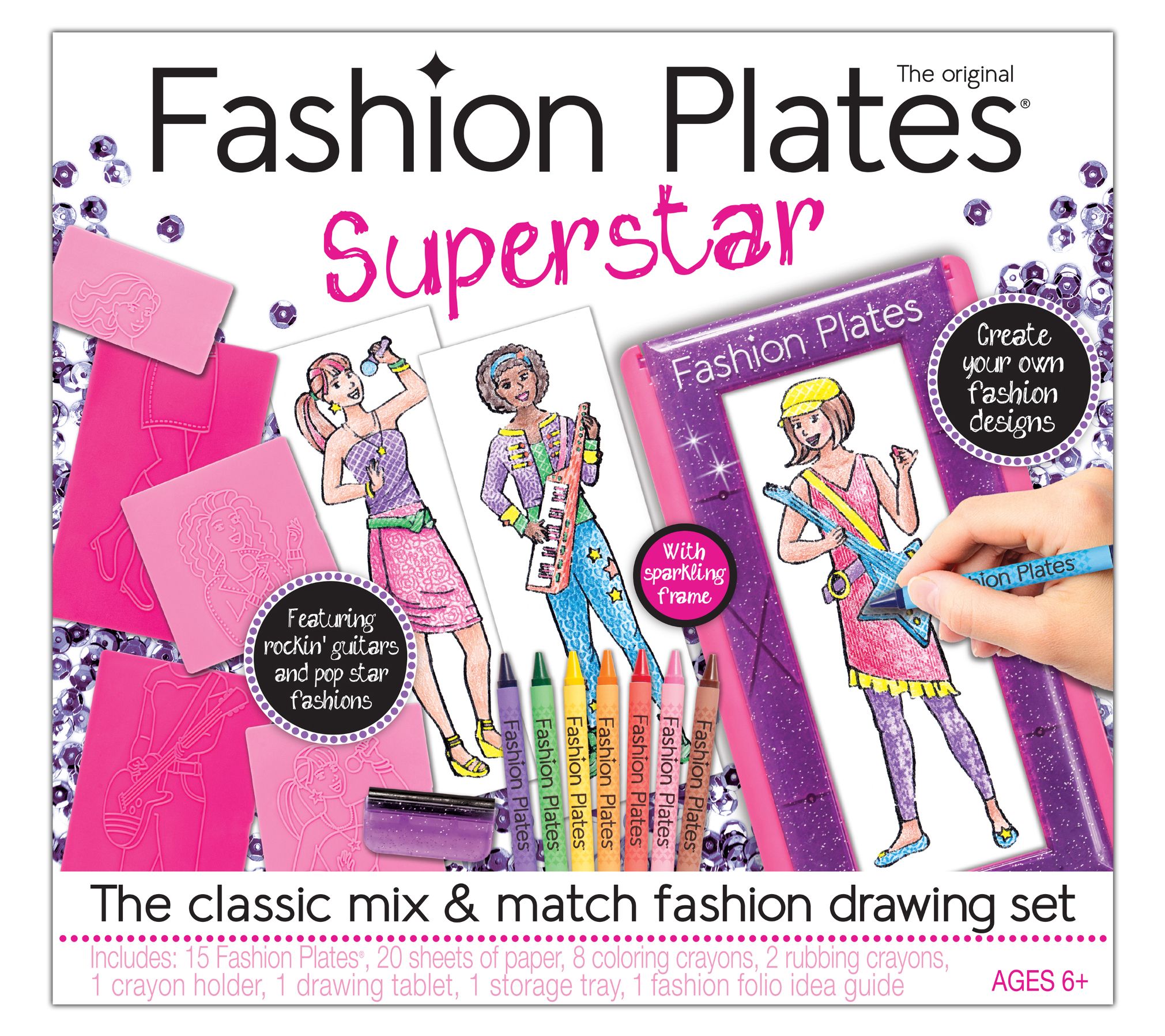 Kahootz Fashion Plates Super Star Drawing Set 