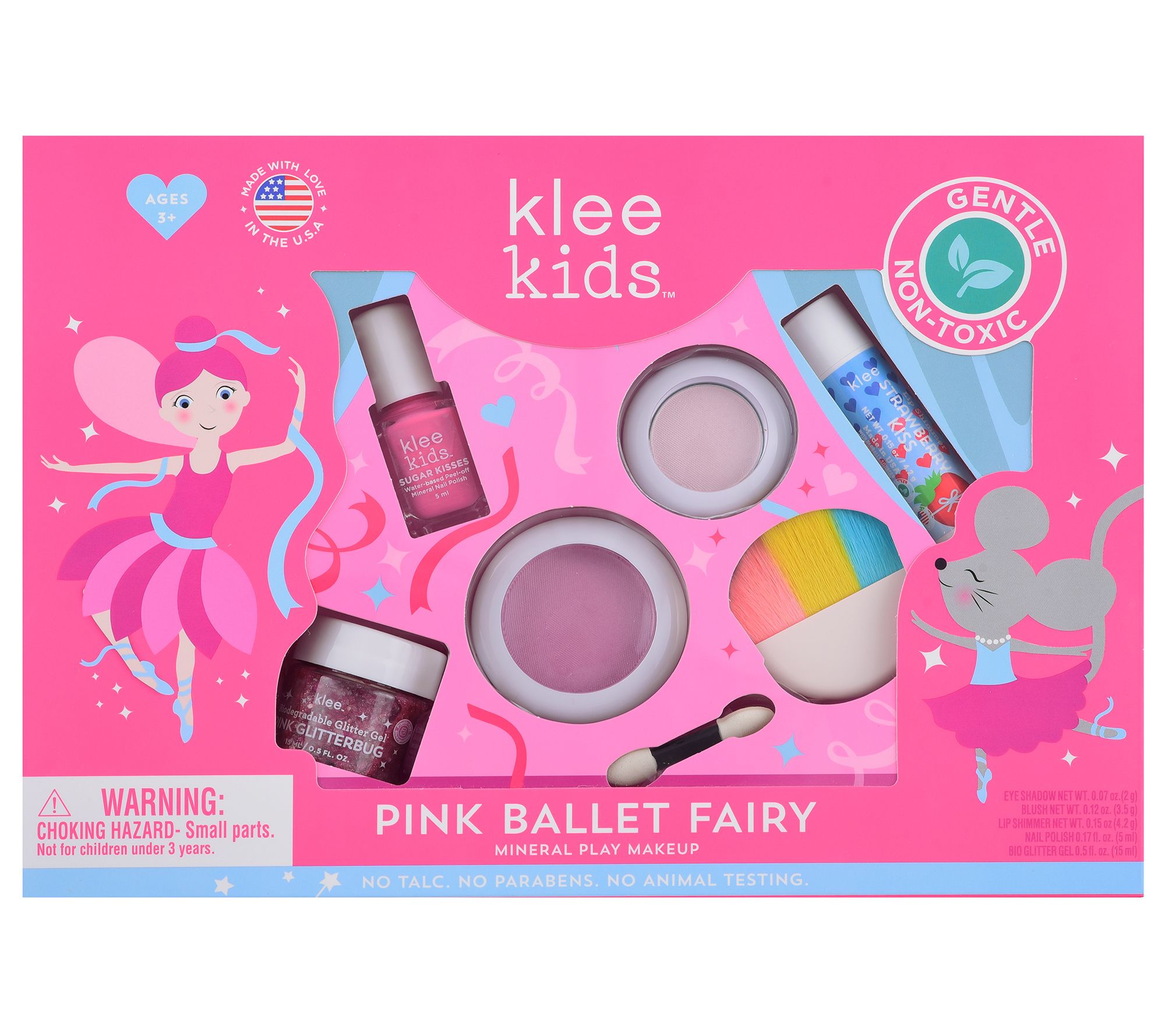 Klee Kids Pink Ballet Fairy Deluxe Makeup Set