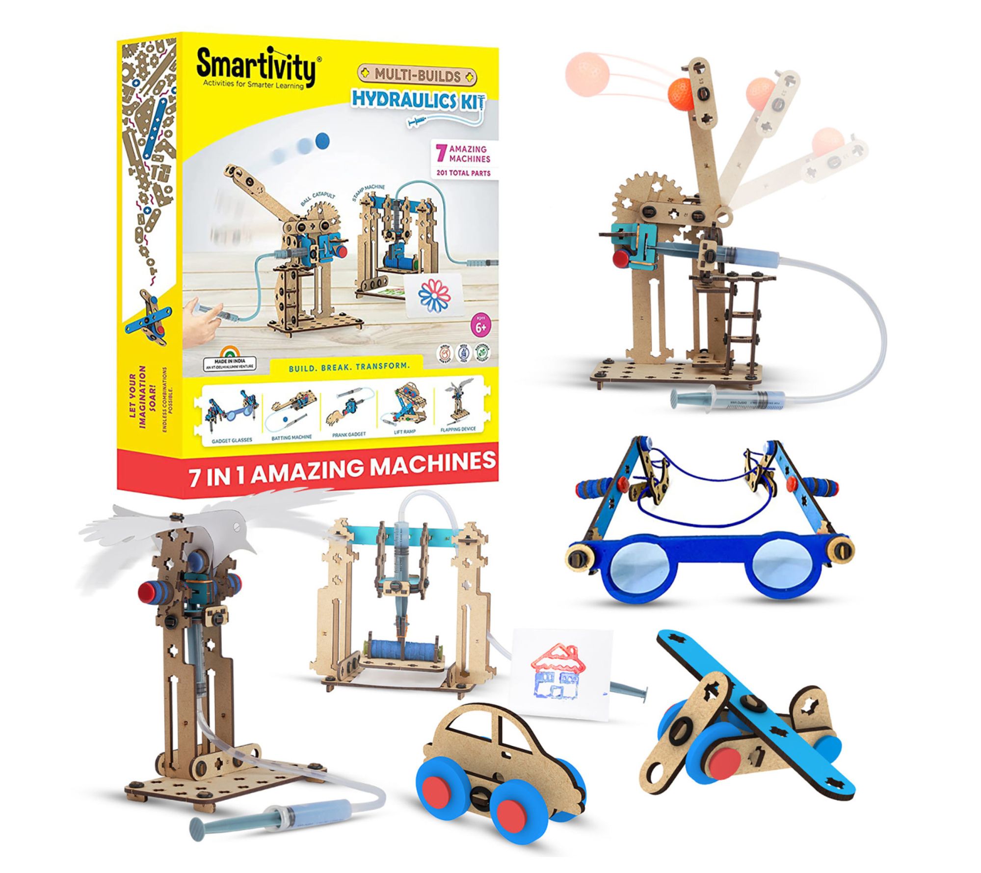Smartivity 7-In-1 Multi-Builds Hydraulics Toy Kit