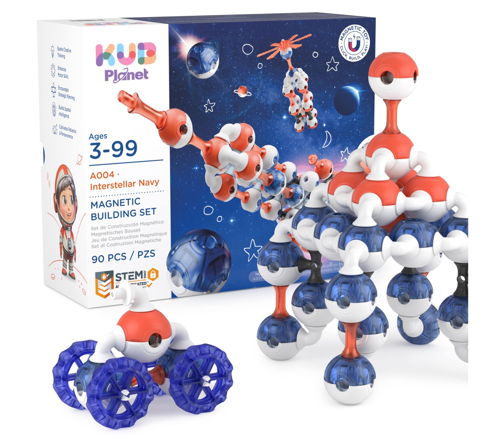 KUB Planet Magnetic Building Set Magnetic Blocks Set 90pc