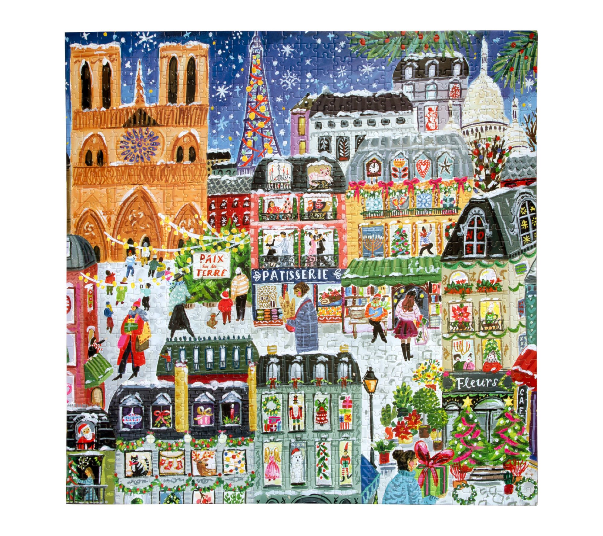 eeBoo Piece & Love Paris Christmas 1000 piece Puzzle