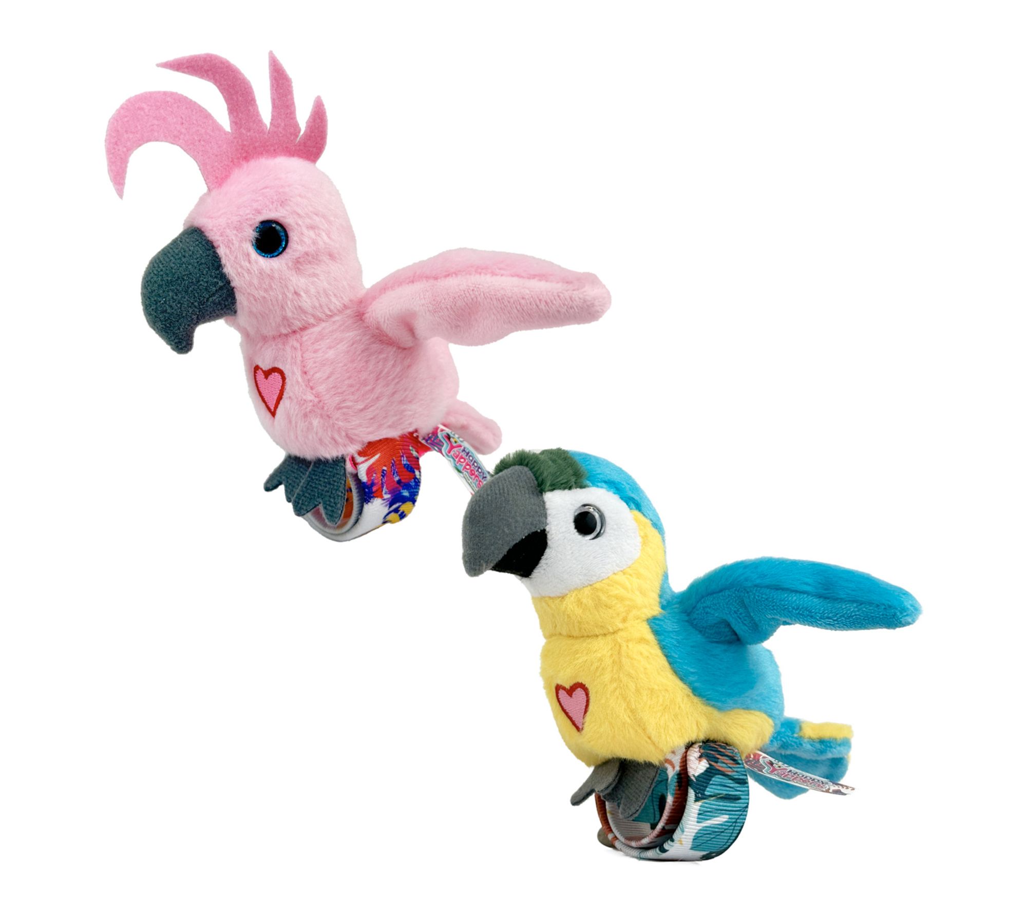 Happy Yappers 2 piece Cockatoo and Blue ParrotSlap Bracelet
