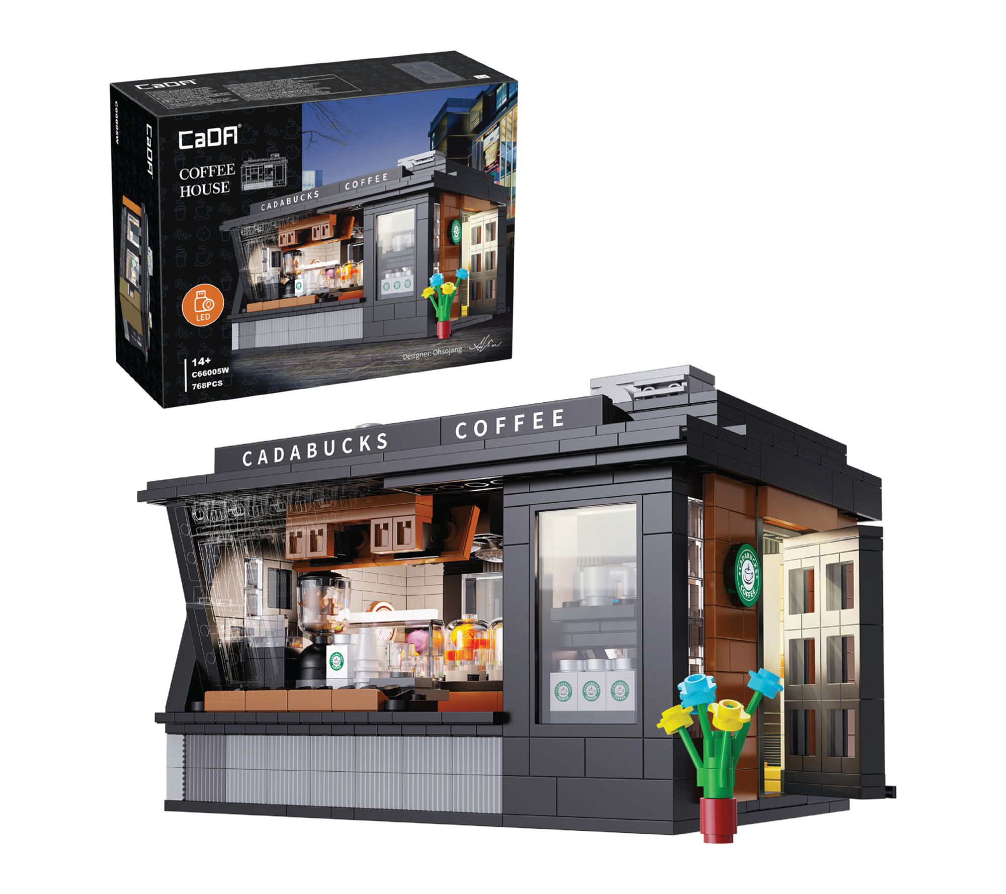 CaDA Coffee House 768 Piece Brick Building Set