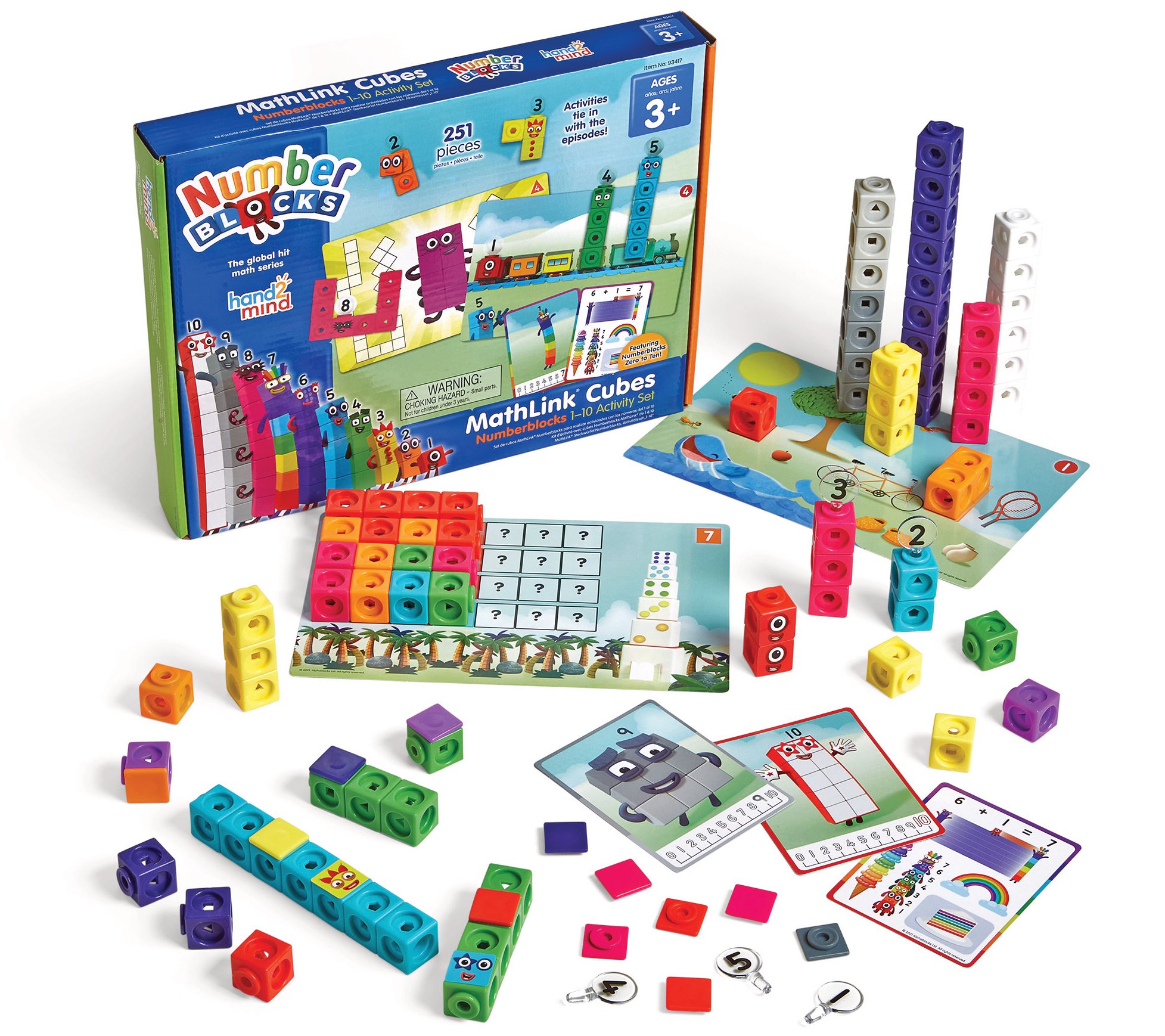 hand2mind Numberblocks 0-10 Activity Set with M athLink Cubes 