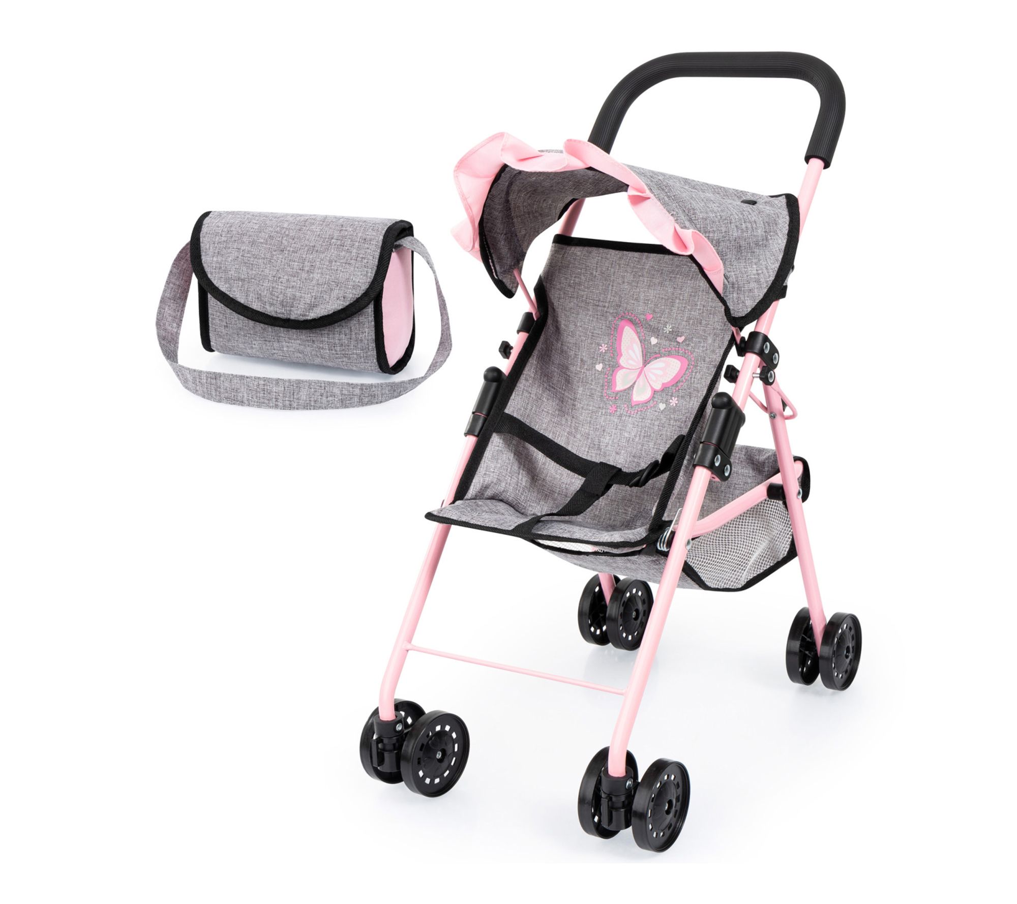 Bayer Design Doll Buggy Folding Play Stroller For Dolls