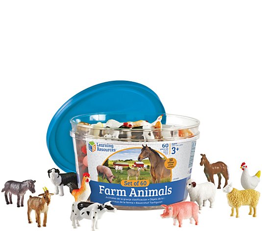 Learning Resources Set of 60 Farm Animal Counters